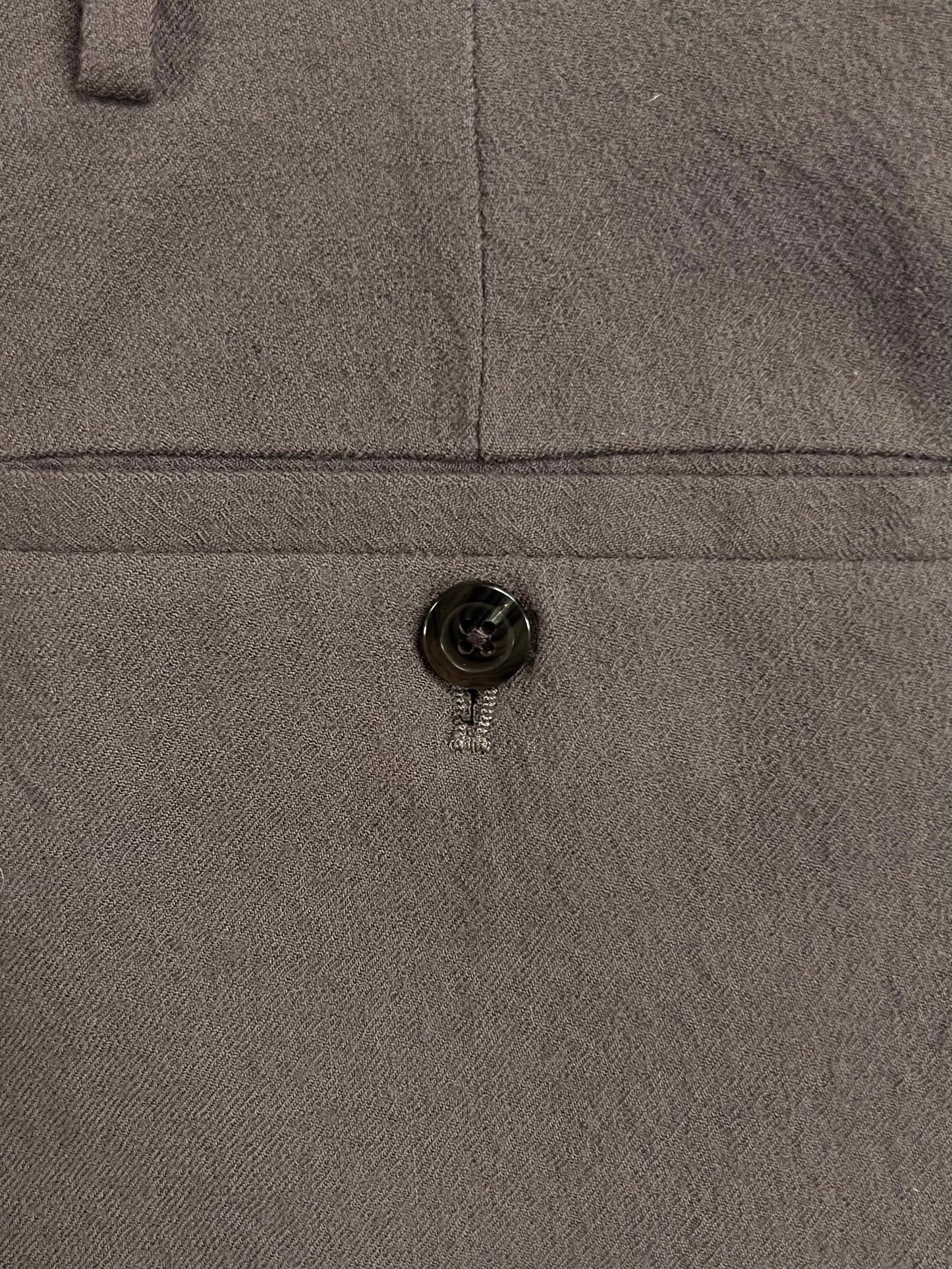 Rick Owens Rick Owens Mainline Virgin Wool ‘Dust’ Brown Cropped Pants Size US 30 / EU 46 - 2 Thumbnail