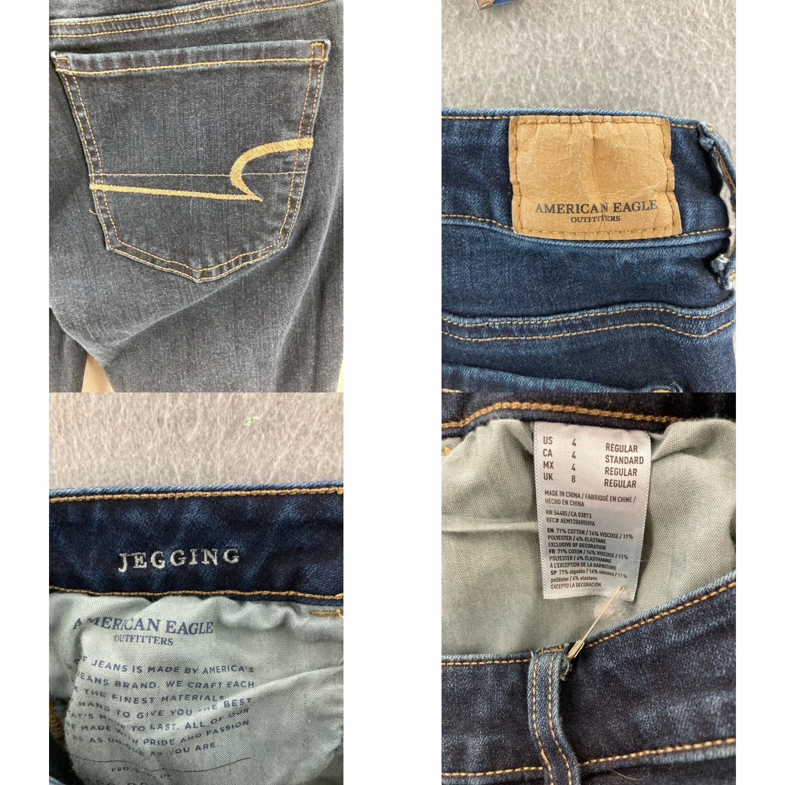 American Eagle Outfitters American Eagle Outfitters Jeans Jegging Womens 4 Regular Blue Cotton Blend Stretch Denim Reported Size 4 Adult Womens Jeans Jegging Size 27" / US 4 / IT 40 - 8 Thumbnail