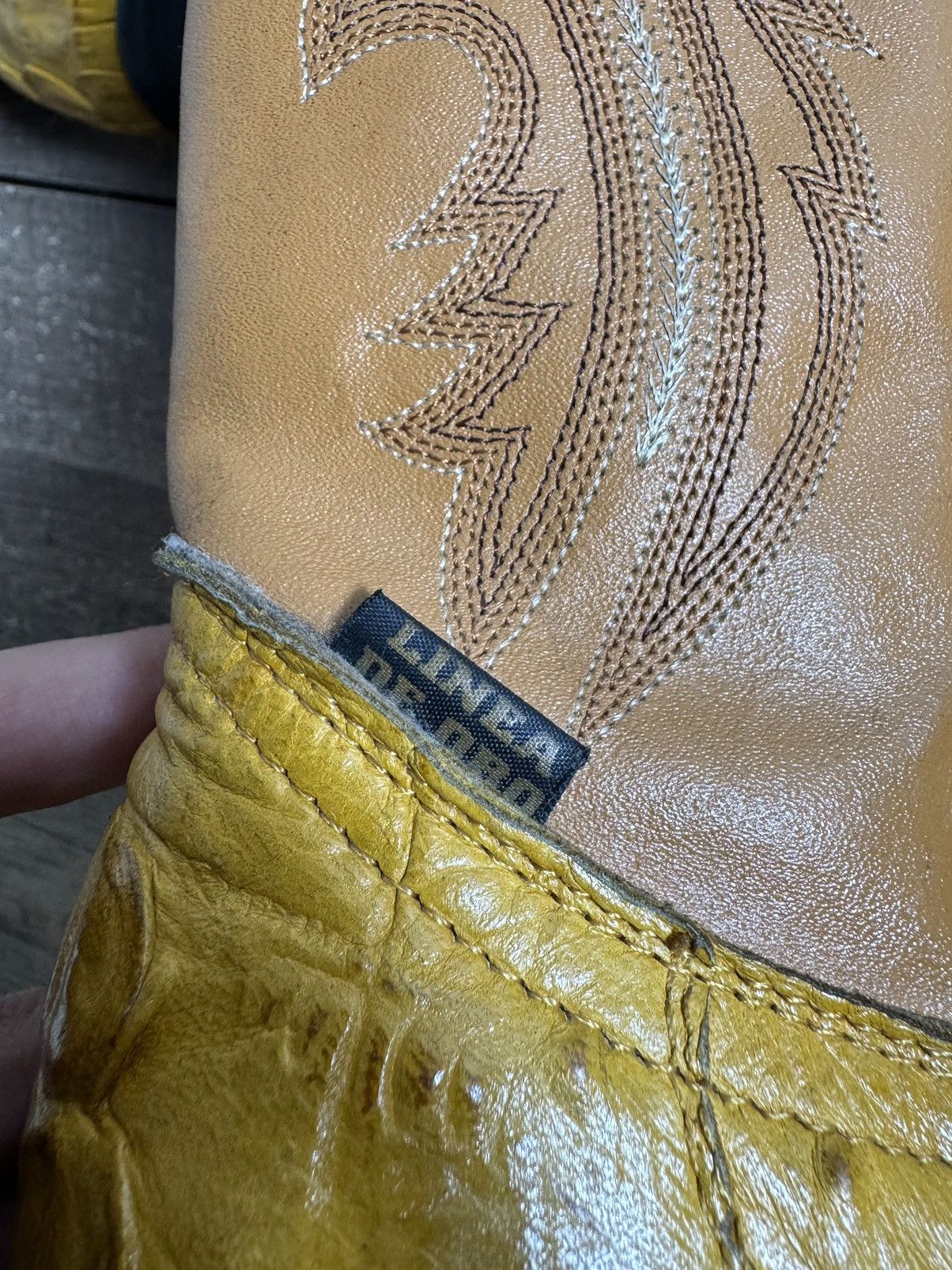 Other Linea De Oro Men’s Leather Western Cowboy Boots Size 8.5 Size US 8.5 / EU 41-42 - 6 Thumbnail
