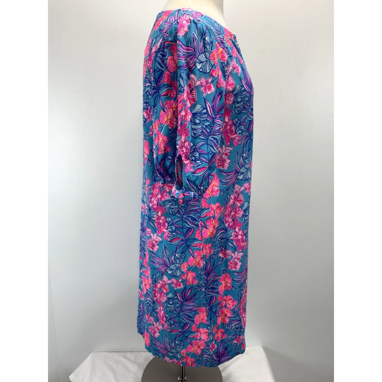 Lilly Pulitzer Lilly Pulitzer Easley Dress Sz Large Orchid Oasis Cotton Shift Size L / US 10 / IT 46 - 4 Thumbnail
