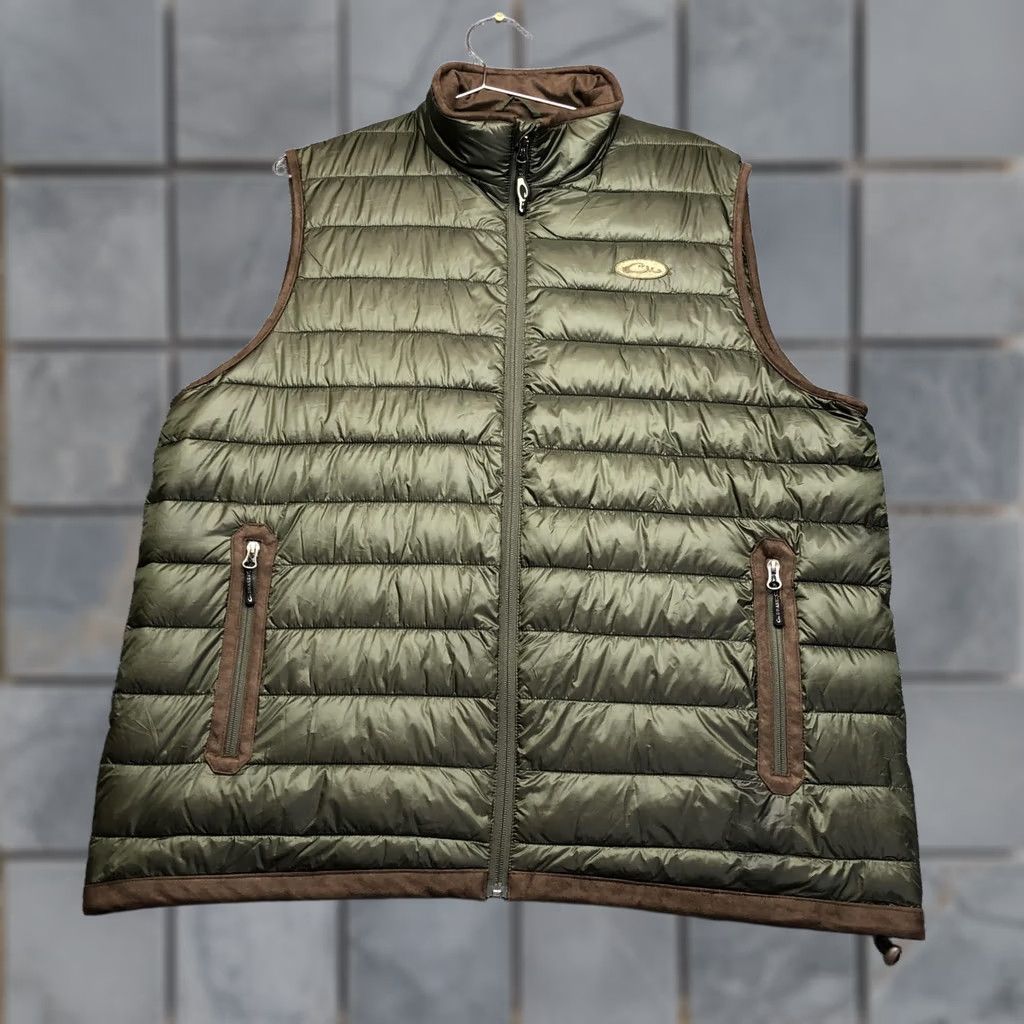 Vintage Drake Vest Mens XL Green Quilted Puffer Full Zip Lined Outdoor Hiking Hunting Size US XL / EU 56 / 4 - 1 Thumbnail