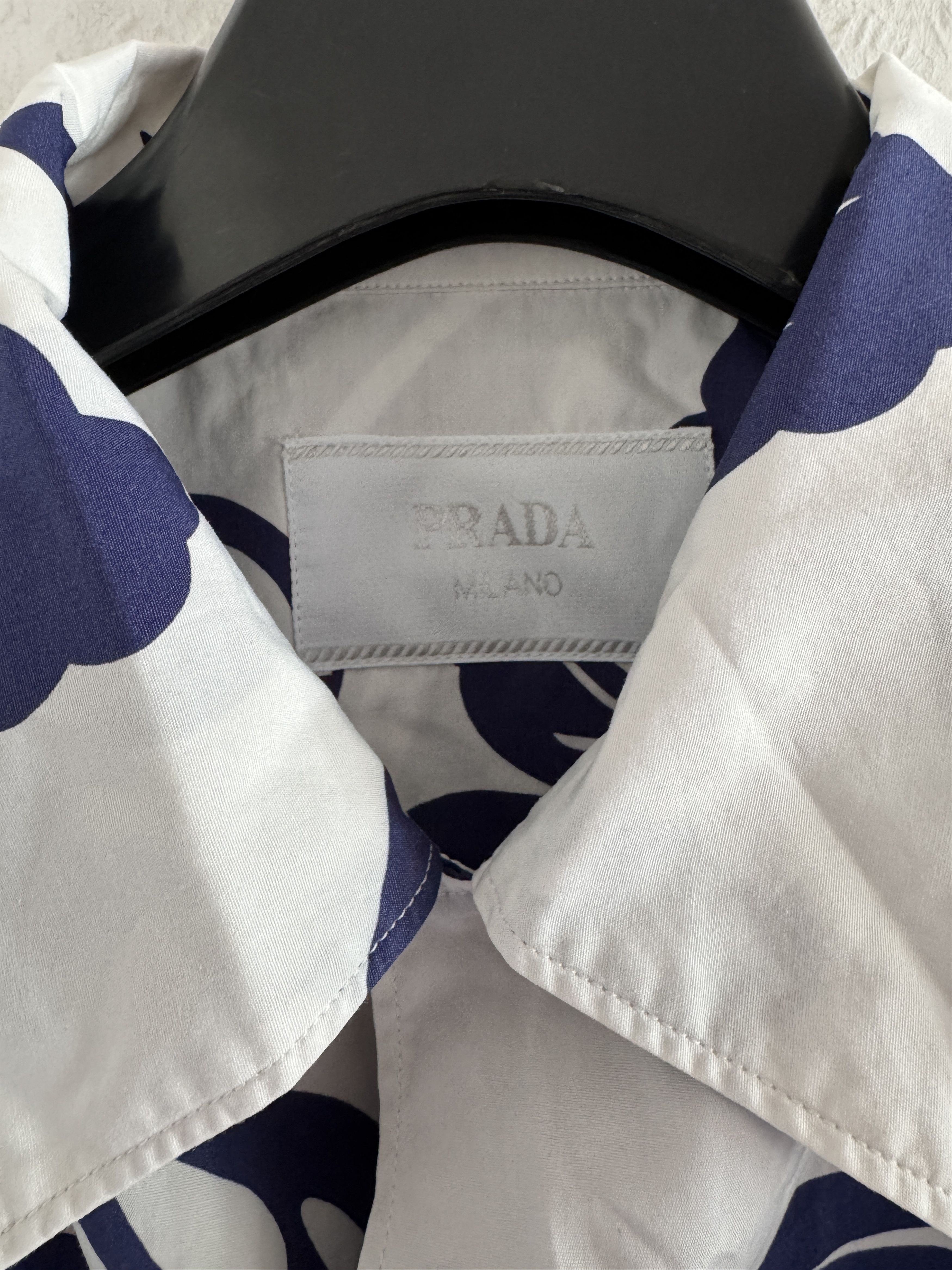 Prada Hibiscus Print Bowling Shirt Size US S / EU 44-46 / 1 - 12 Thumbnail