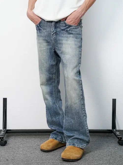 VIBE y2k retro washed yuppie flared jeans Size US 32 / EU 48 - 3 Thumbnail
