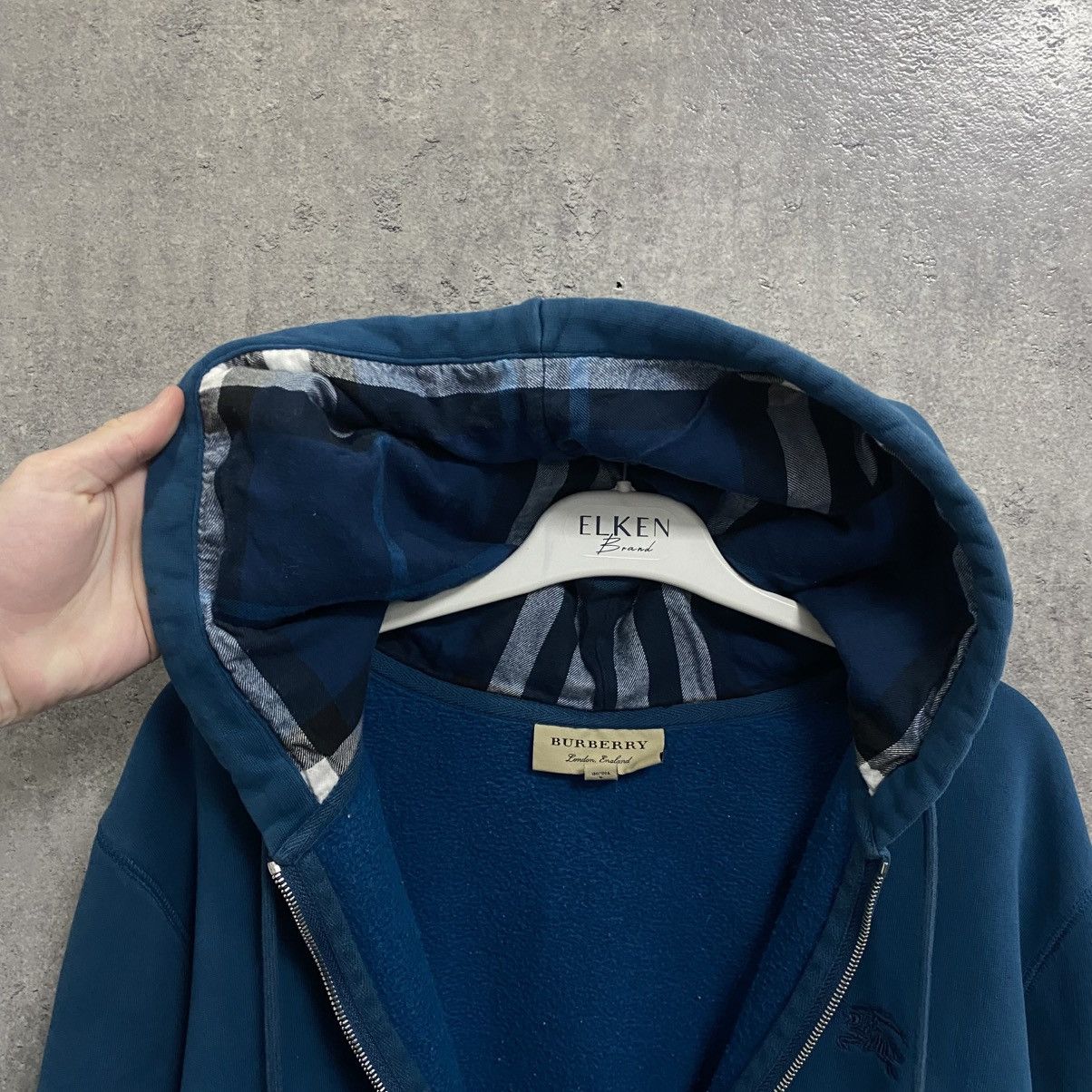Burberry Blue Burberry zip hoodie Size US L / EU 52-54 / 3 - 9 Thumbnail