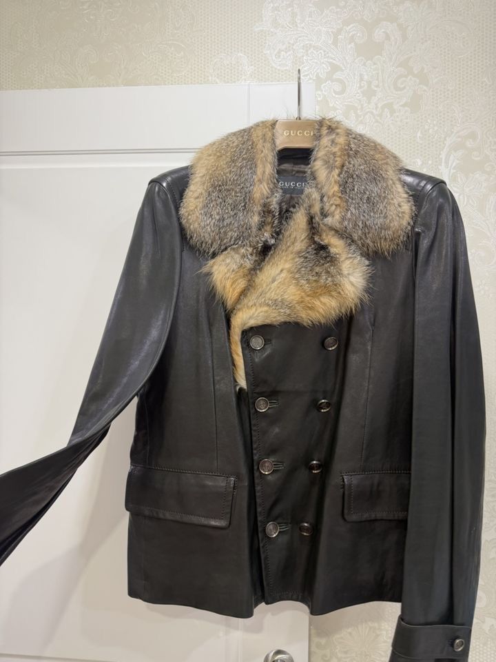 Gucci Gucci FW2007 Runway Fox Fur Detail Leather Biker Jacket Size US L / EU 52-54 / 3 - 3 Thumbnail