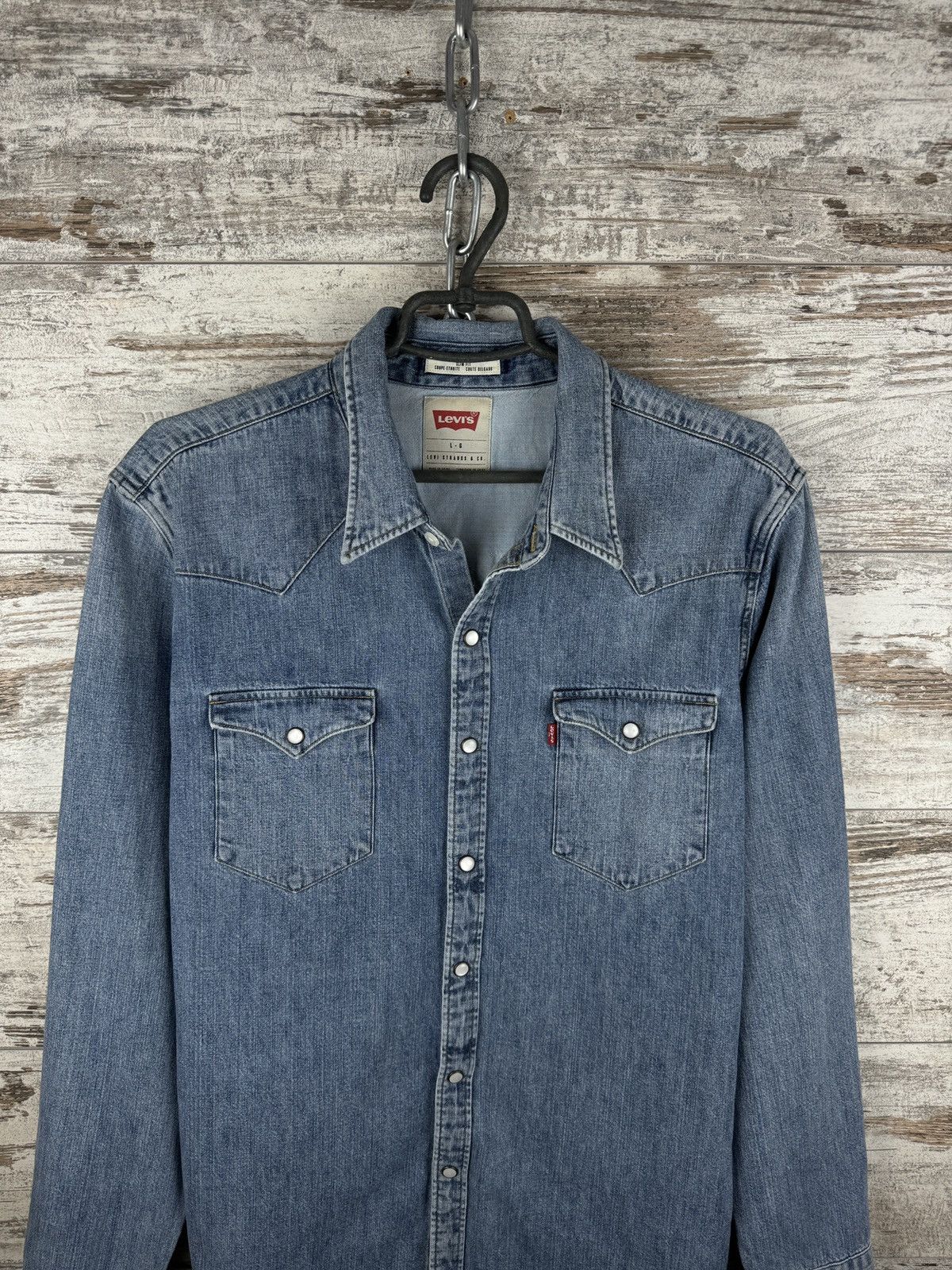 Levi's × Levi's Vintage Clothing × Vintage Mens Vintage Levis Shirts button up denim size L Size US L / EU 52-54 / 3 - 3 Thumbnail