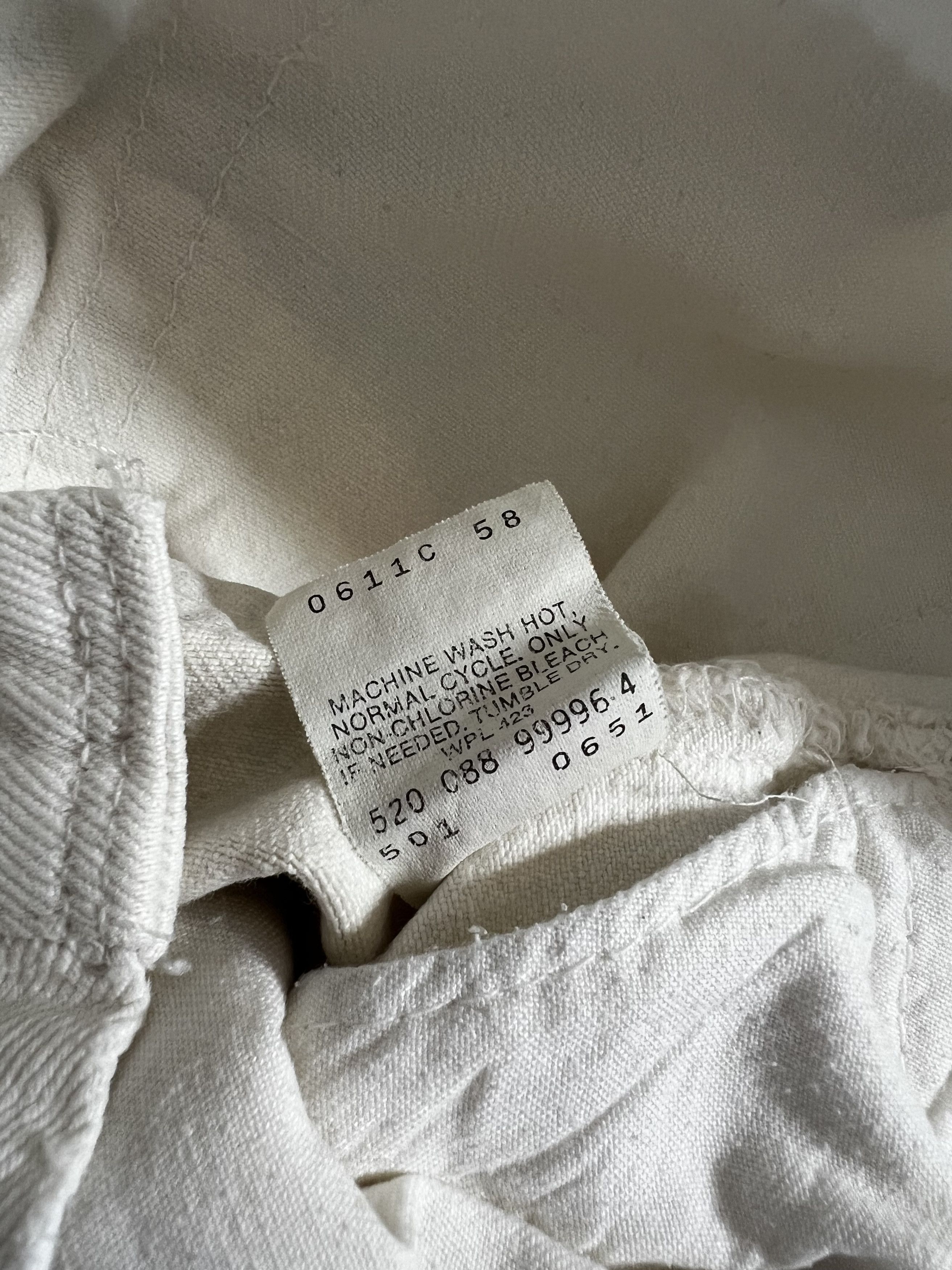 Levi's × Levi's Vintage Clothing × Vintage Vintage Levi's 501 White Denim Jean Pants Size US 29 - 6 Thumbnail