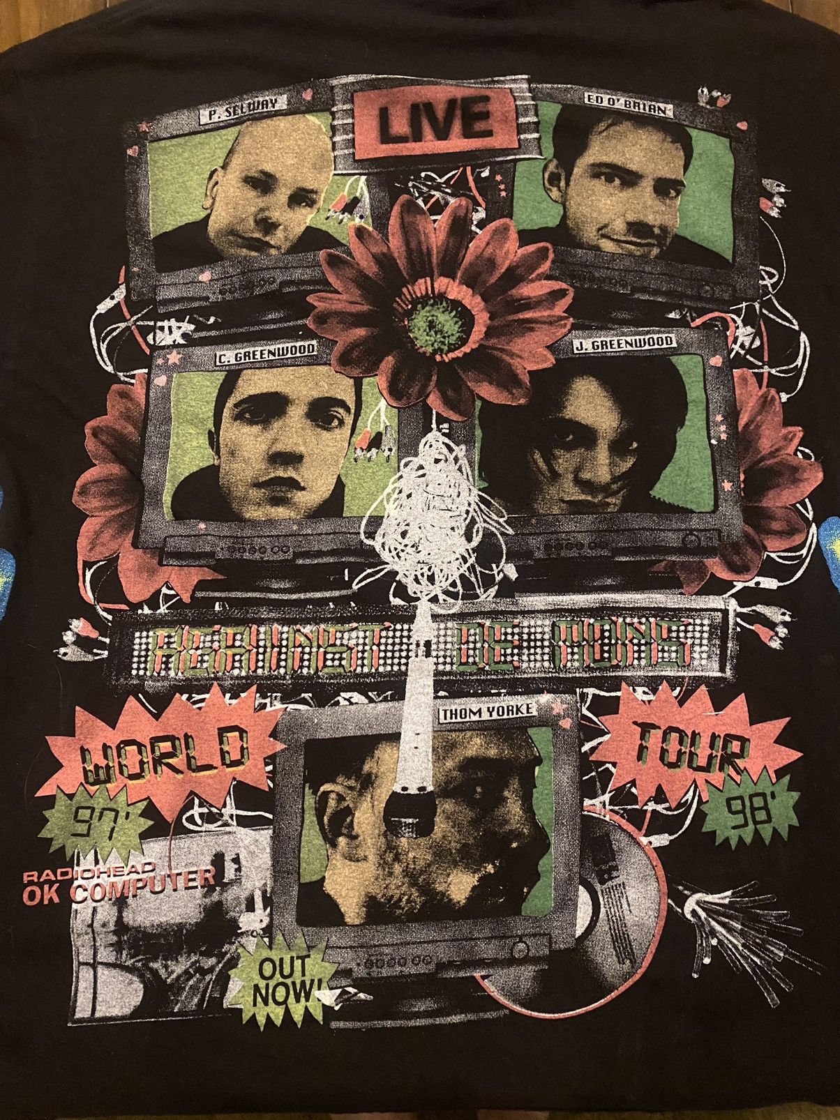 Band Tees Hand Printed Radiohead T-Shirt Size US XXL / EU 58 / 5 - 2 Thumbnail