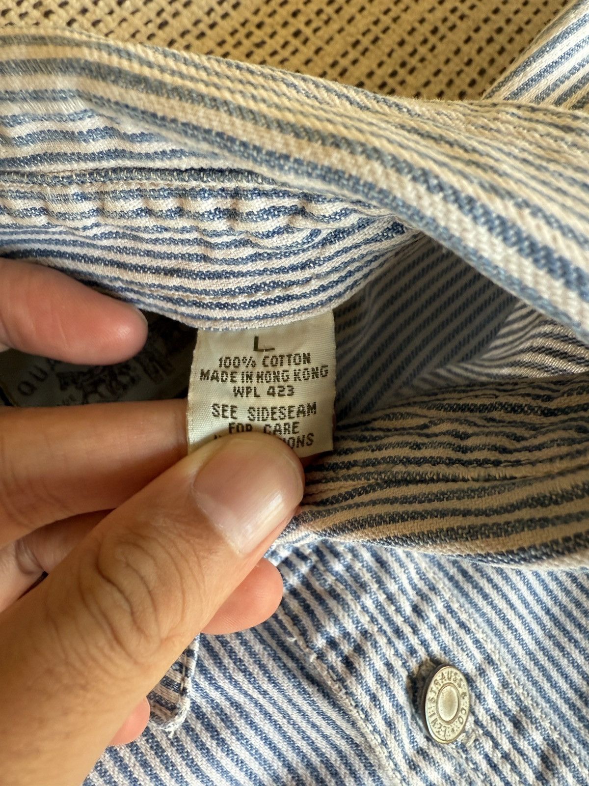 Levi's Levi's Strauss striped Authentic Jeans Wear shirt Size US L / EU 52-54 / 3 - 10 Thumbnail