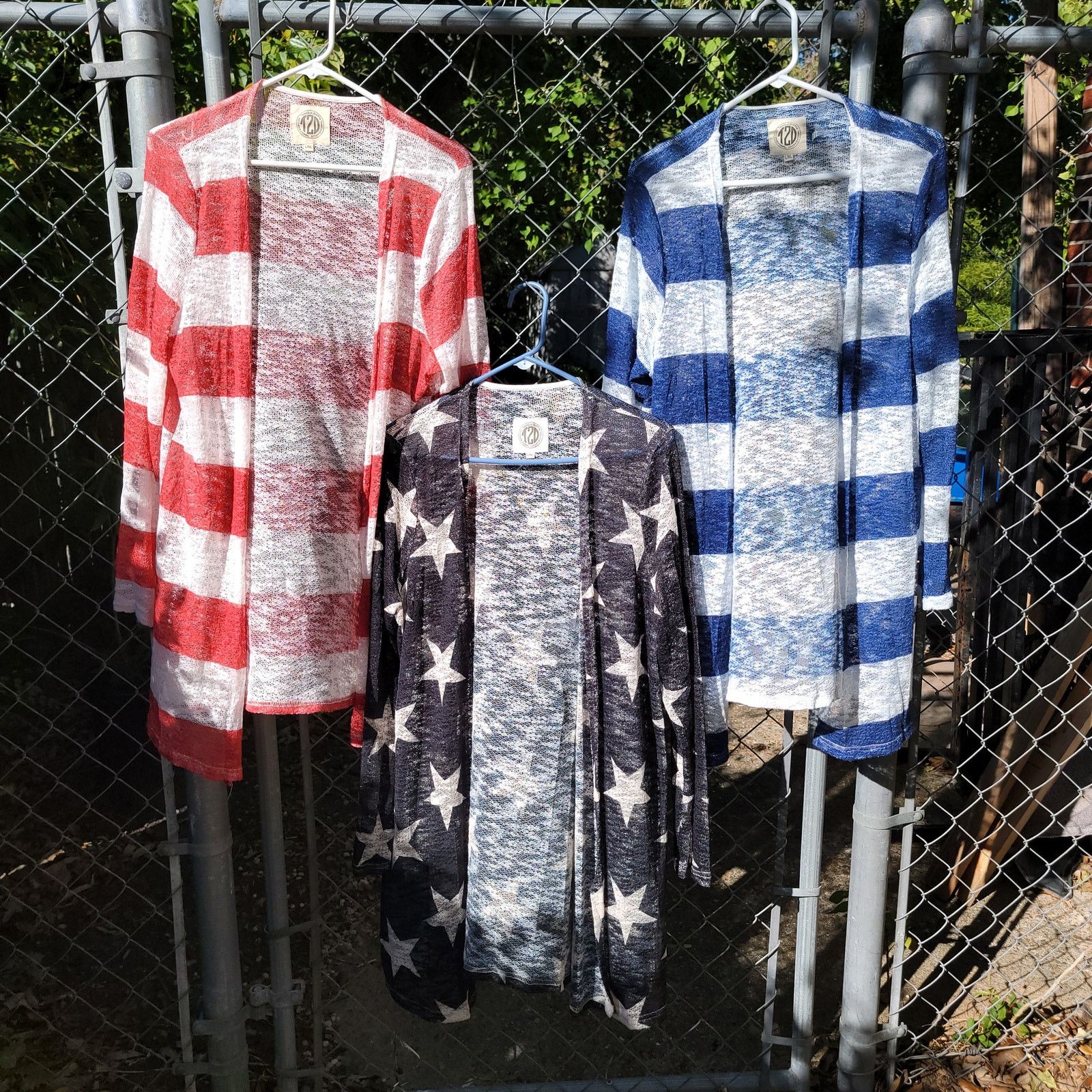 Other Set of 3 Tees2urdoor Americana Sheer Sweaters - Size L/XL Size L / US 10 / IT 46 - 1 Thumbnail