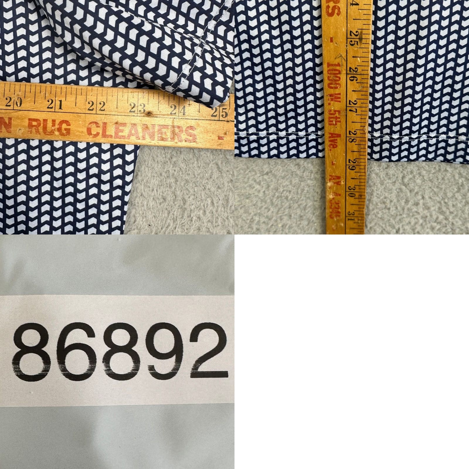 Vintage Redvanly Polo Shirt Mens L Navy White Geometric Chevron Golf Athletic Stretch Logo Size US L / EU 52-54 / 3 - 8 Thumbnail