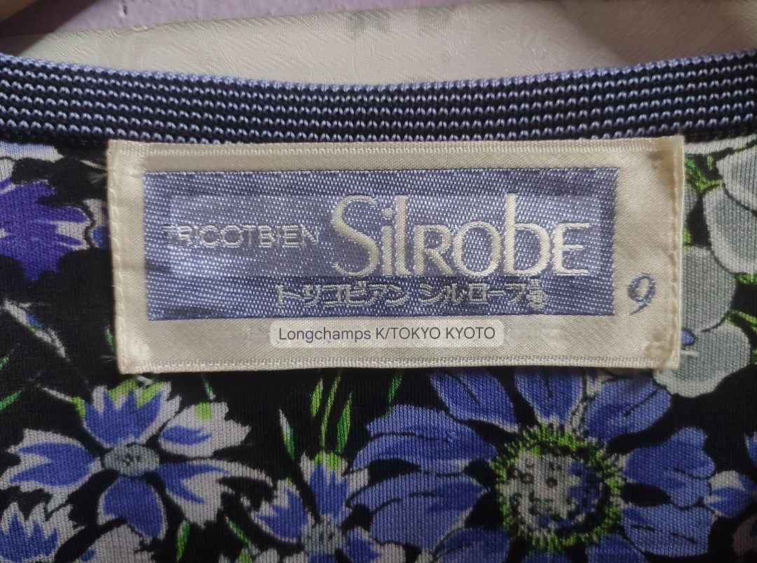Vintage Longchamps Tricot in Silk Robe Floral Blouse / Cardigan Size M / US 6-8 / IT 42-44 - 6 Thumbnail