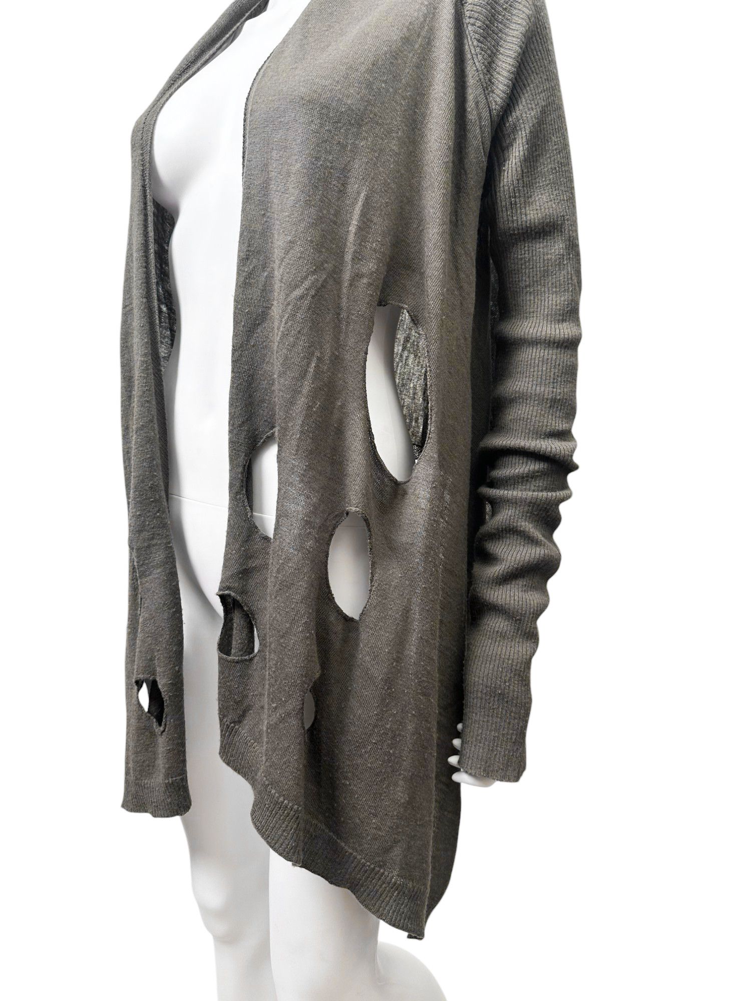 Rick Owens S/S 2006 Brown Holed Cardigan Size M / US 6-8 / IT 42-44 - 7 Thumbnail