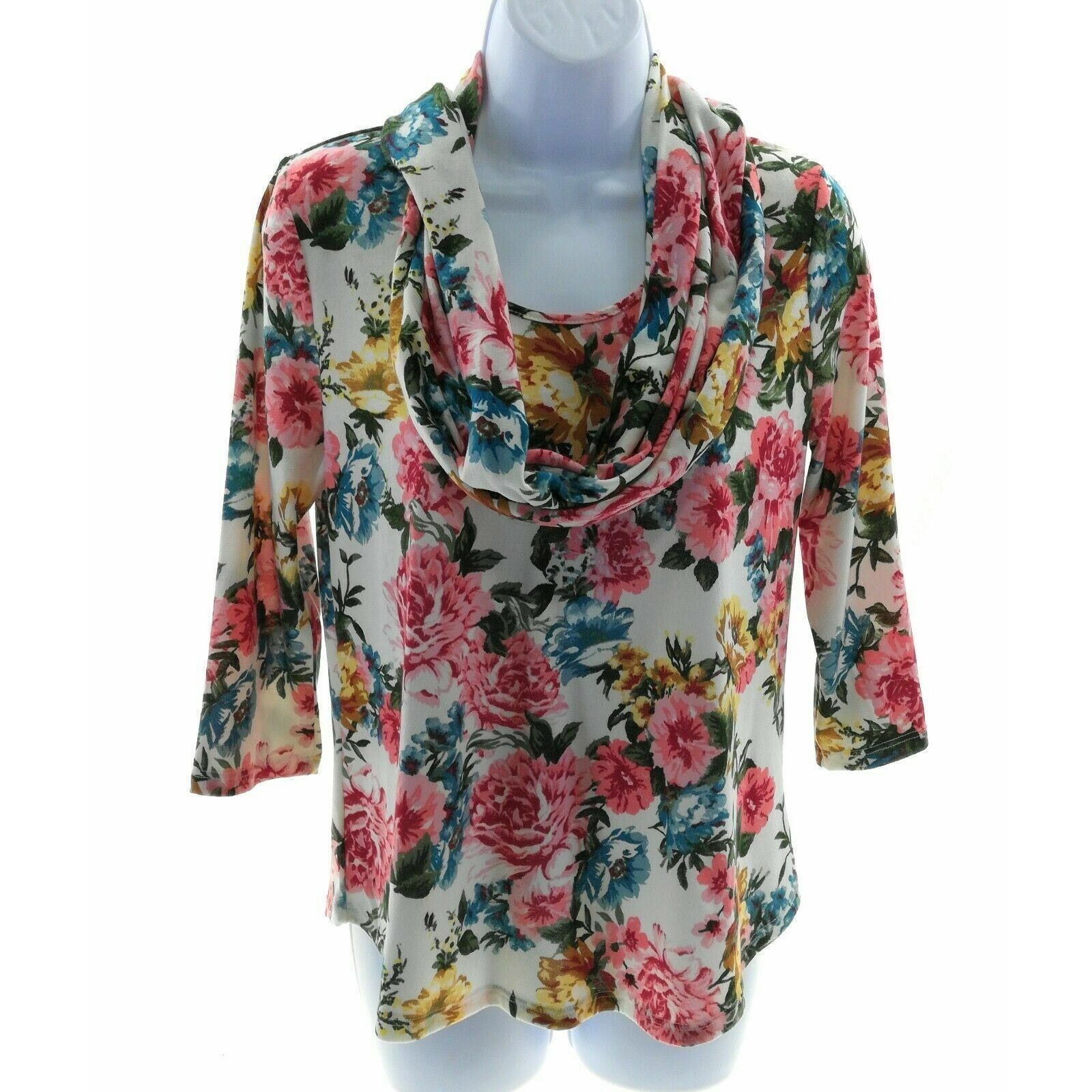 Other White Lili Multi Color Floral Top with Scarf - Size Small Size S / US 4 / IT 40 - 4 Thumbnail