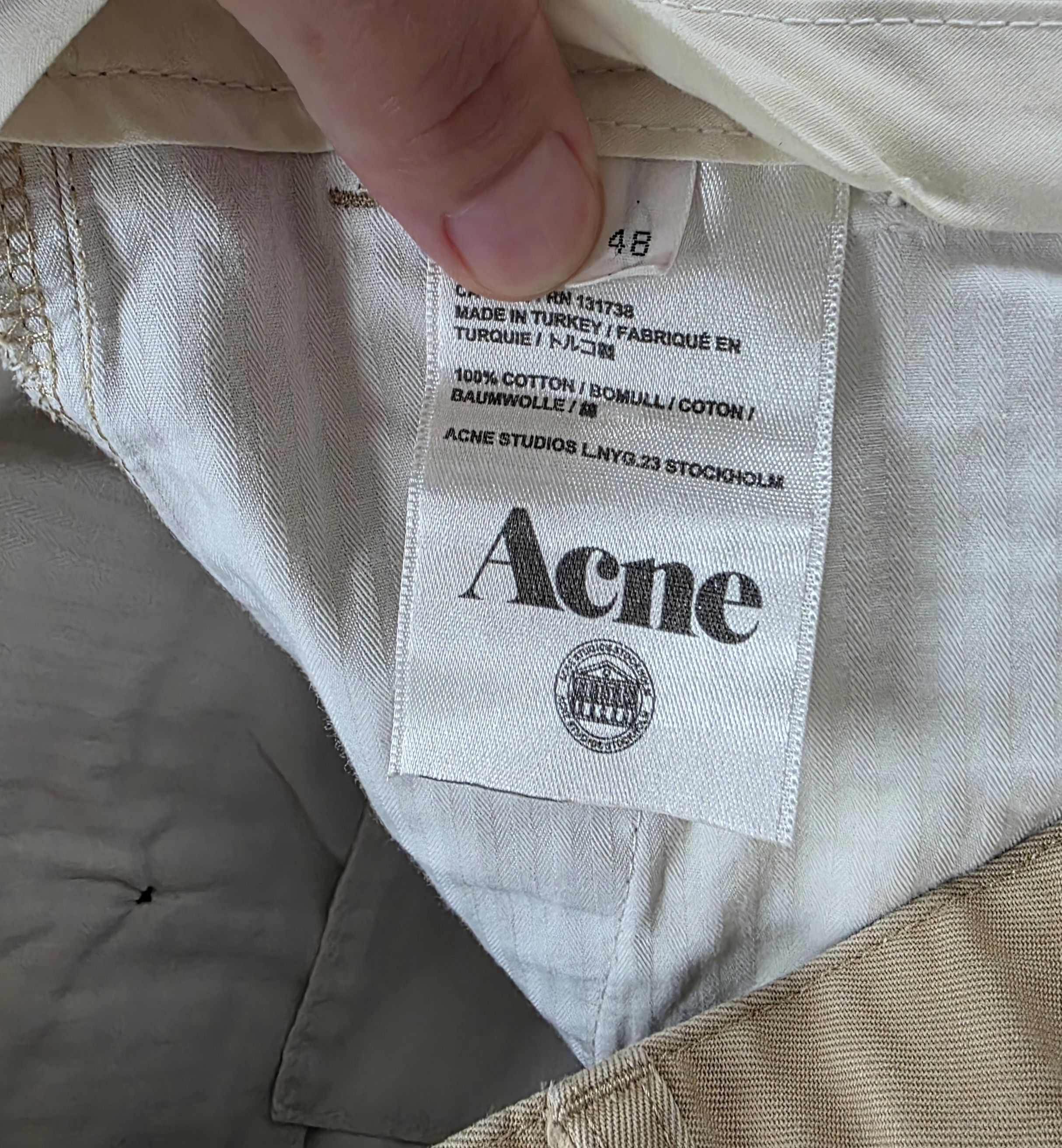 Acne Studios Acne Studios men's Roc Twill Chinos 31 Size US 31 - 13 Thumbnail