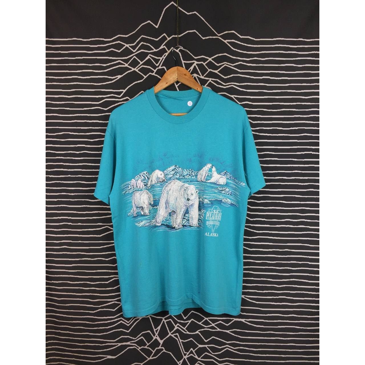 Vintage Vtg 90s Polar Bears Wanderers Of The Arctic Alaska Tee Size US L / EU 52-54 / 3 - 2 Thumbnail