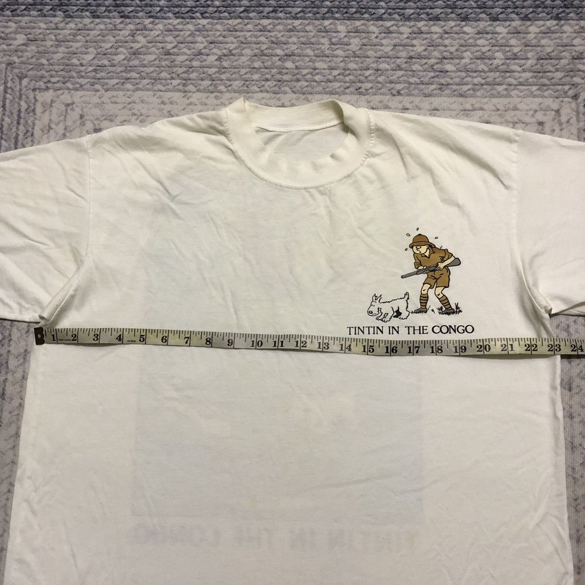 Cartoon Network Rare Distressed Vintage 90s Tintin in the Congo Cartoon Tees Size US XL / EU 56 / 4 - 18 Thumbnail