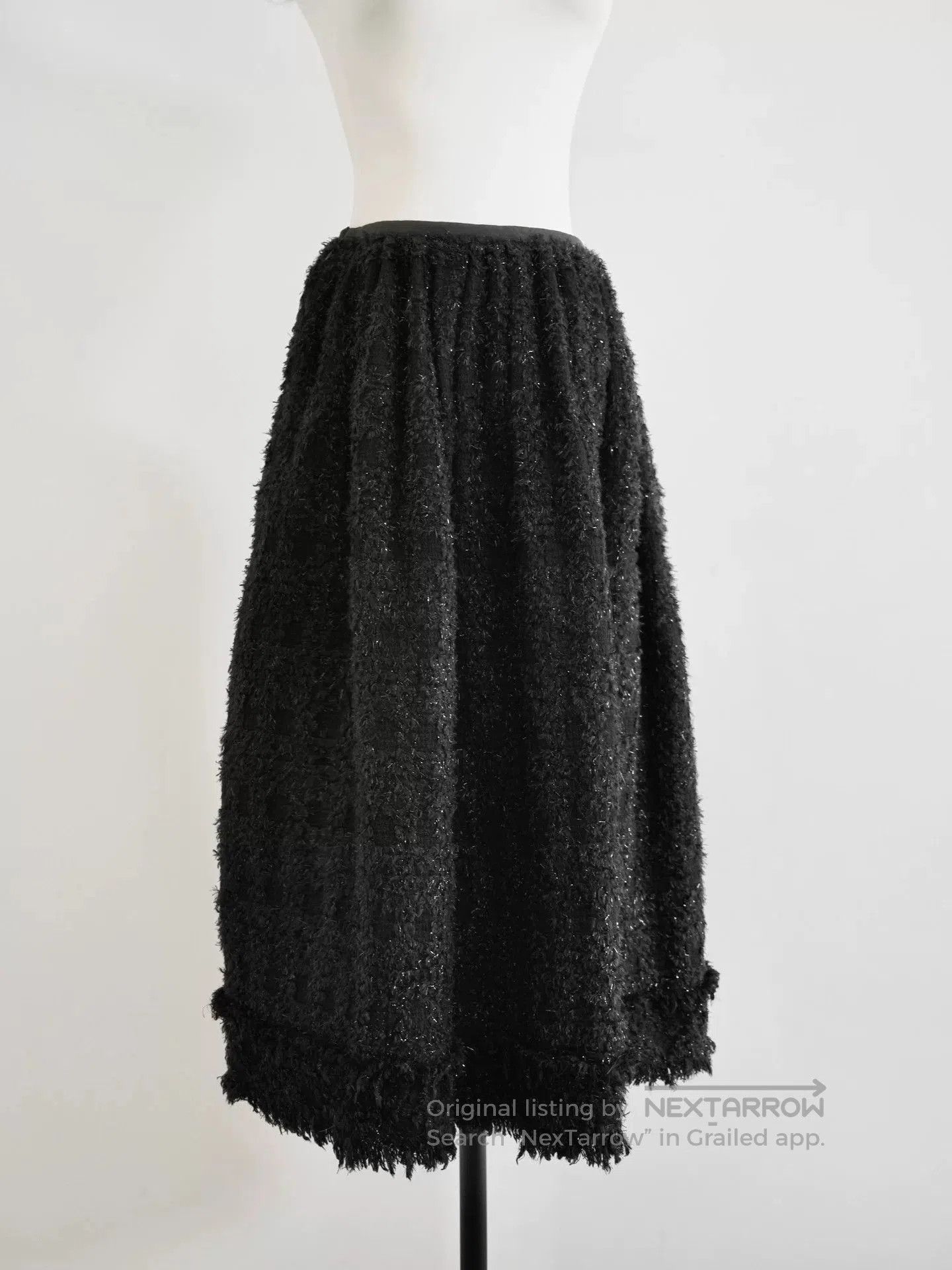 Junya Watanabe shiny fringed tweed half skirt. Size 28" / US 6 / IT 42 - 6 Thumbnail
