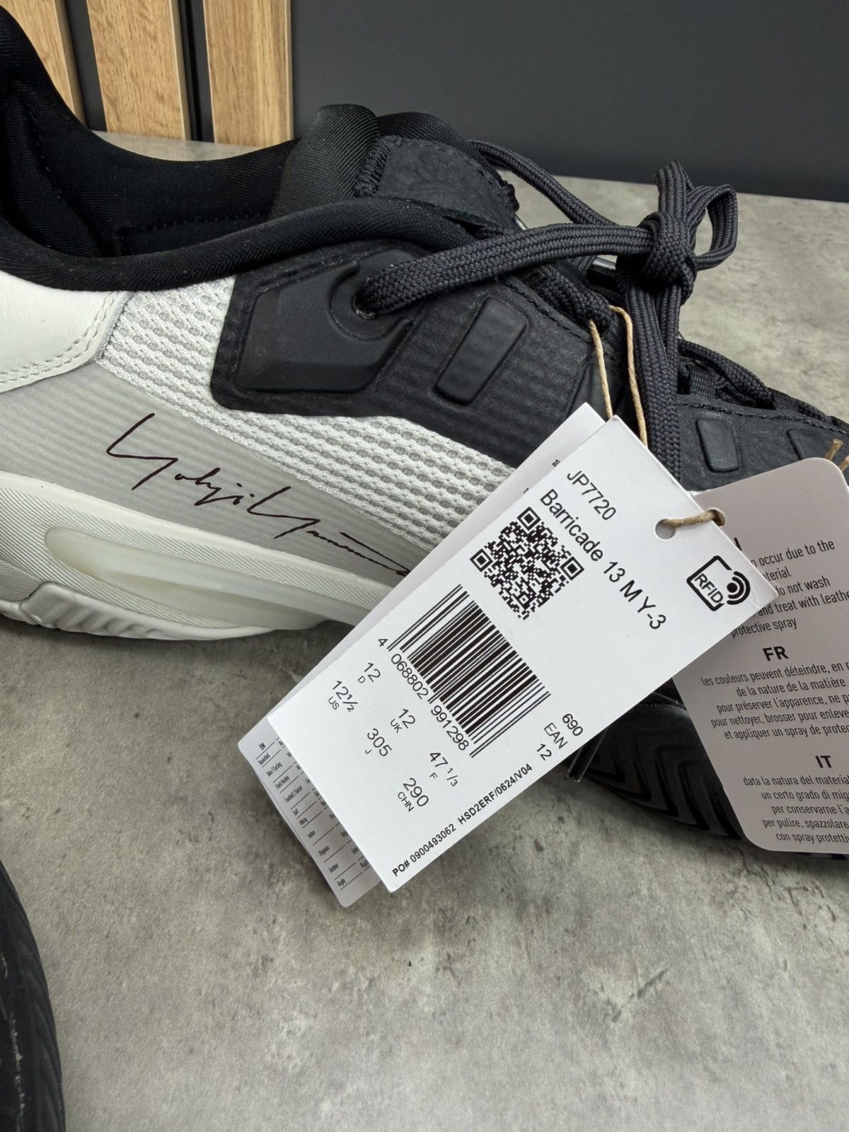Y-3 Adidas Y-3 Barricade 13 Tennis Orbit Grey/Black Size US 12.5 Size US 12.5 / EU 45-46 - 8 Thumbnail