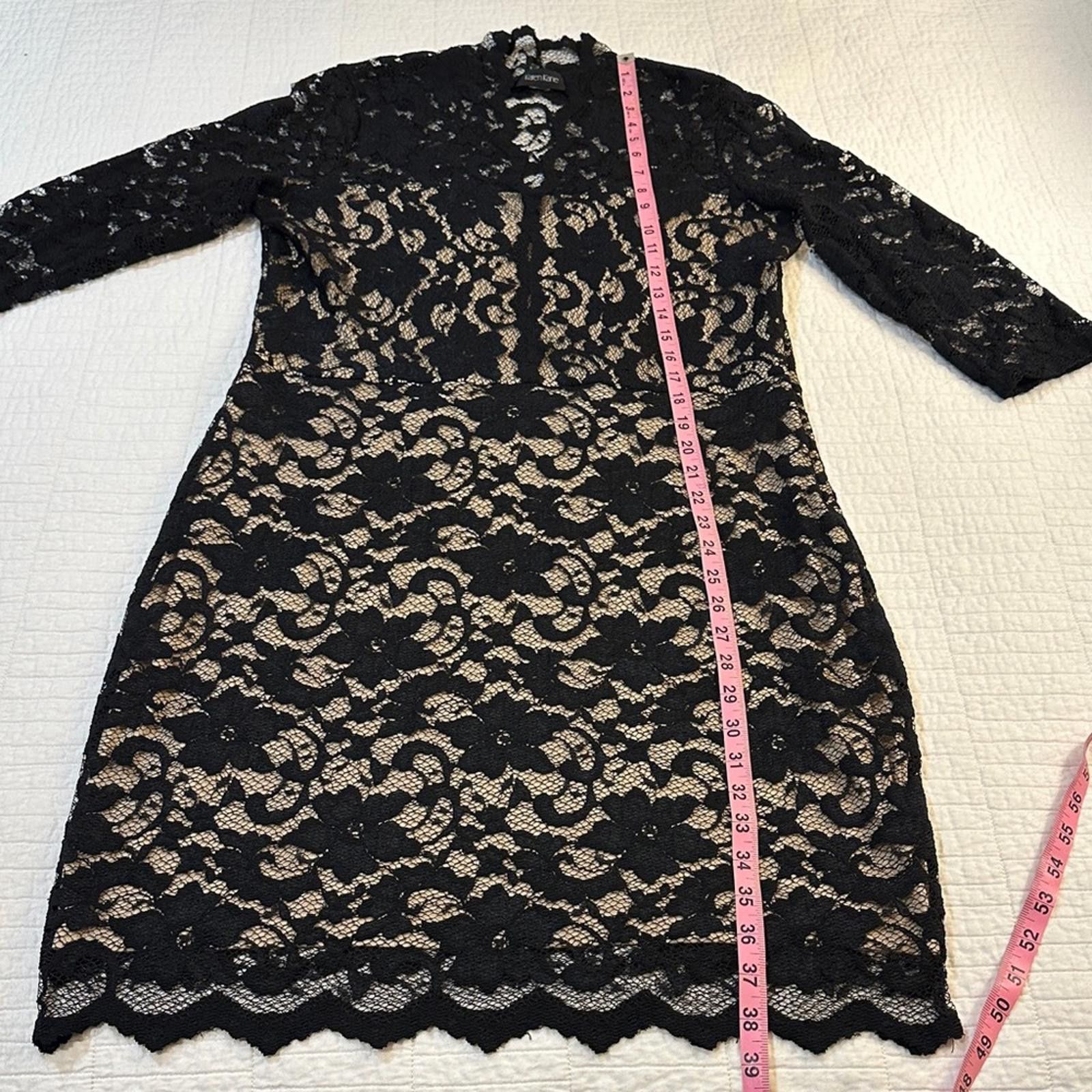 Other Karen Kane sz 8 Black Lace Midi Dress EUC Size M / US 6-8 / IT 42-44 - 6 Thumbnail
