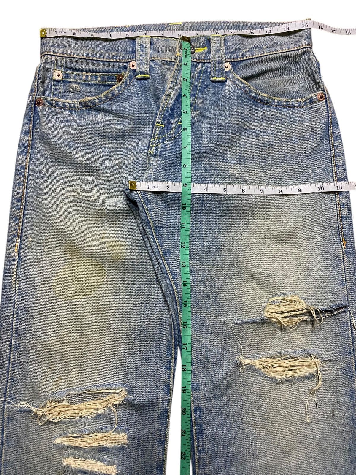 Hysteric Glamour Vintage Japanese Brand Coco Lulu Mud Wash Distressed Baggy Size US 30 / EU 46 - 15 Thumbnail