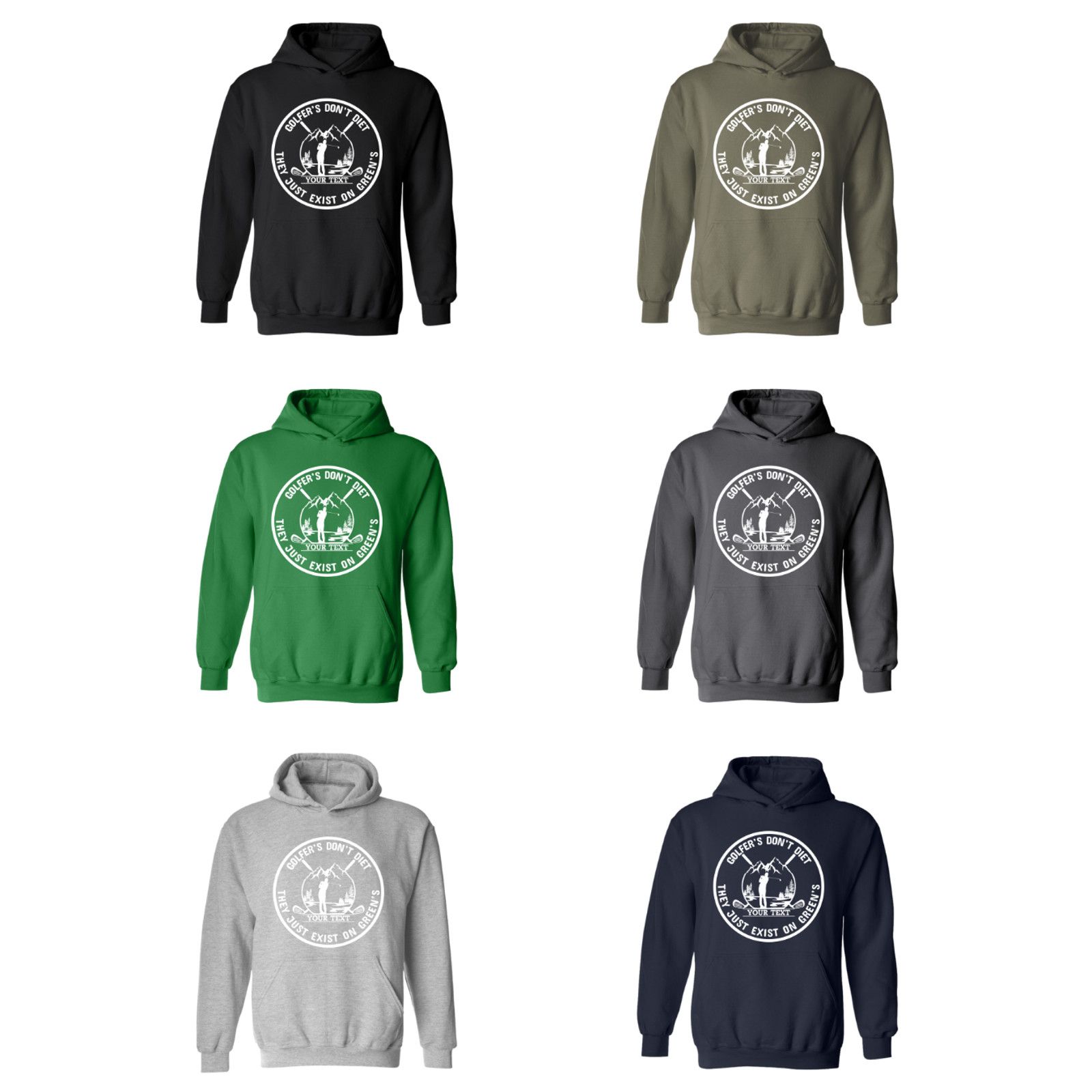 & Other Stories Golf Hoodie Golfers Dont Diet Custom Name Golfer Sweatshirt Size US L / EU 52-54 / 3 - 3 Thumbnail
