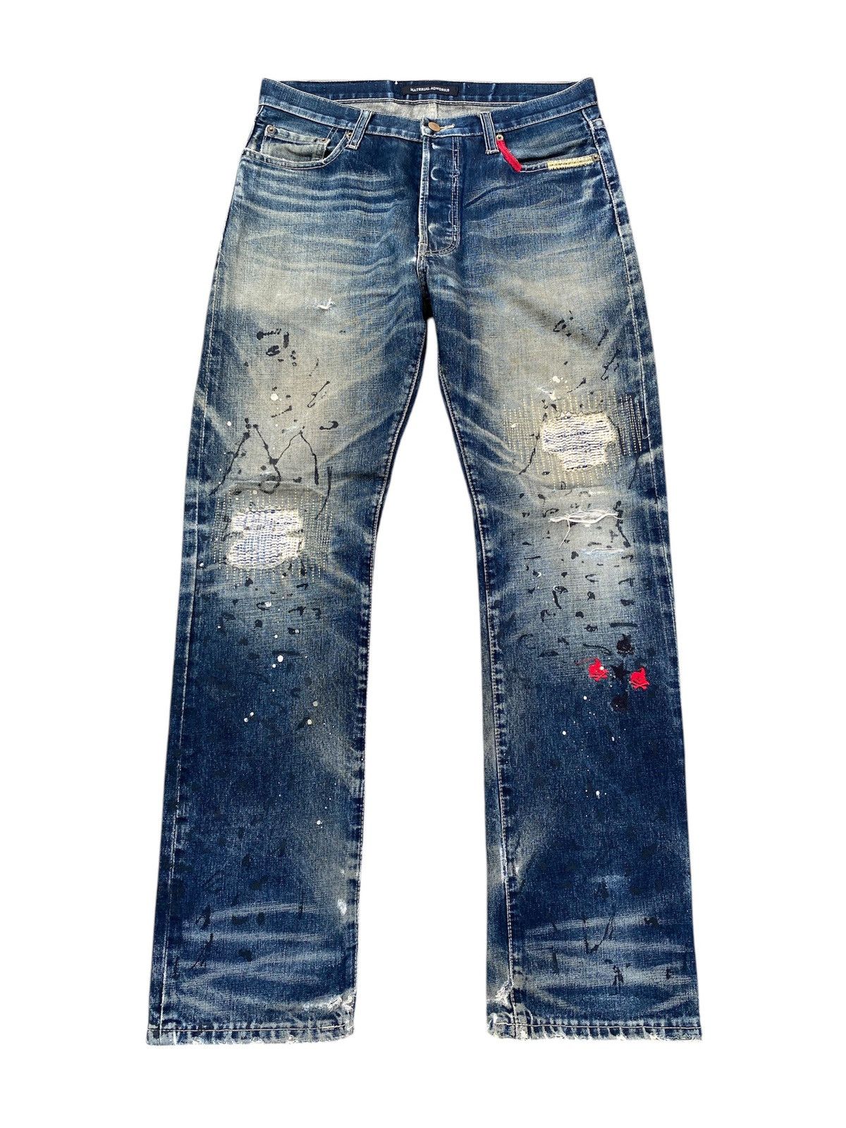 Barbarian × Levi's × Levi's Vintage Clothing Levi’s x Mad Barbarians Distressed Splatter Design Denim Size US 34 / EU 50 - 1 Thumbnail