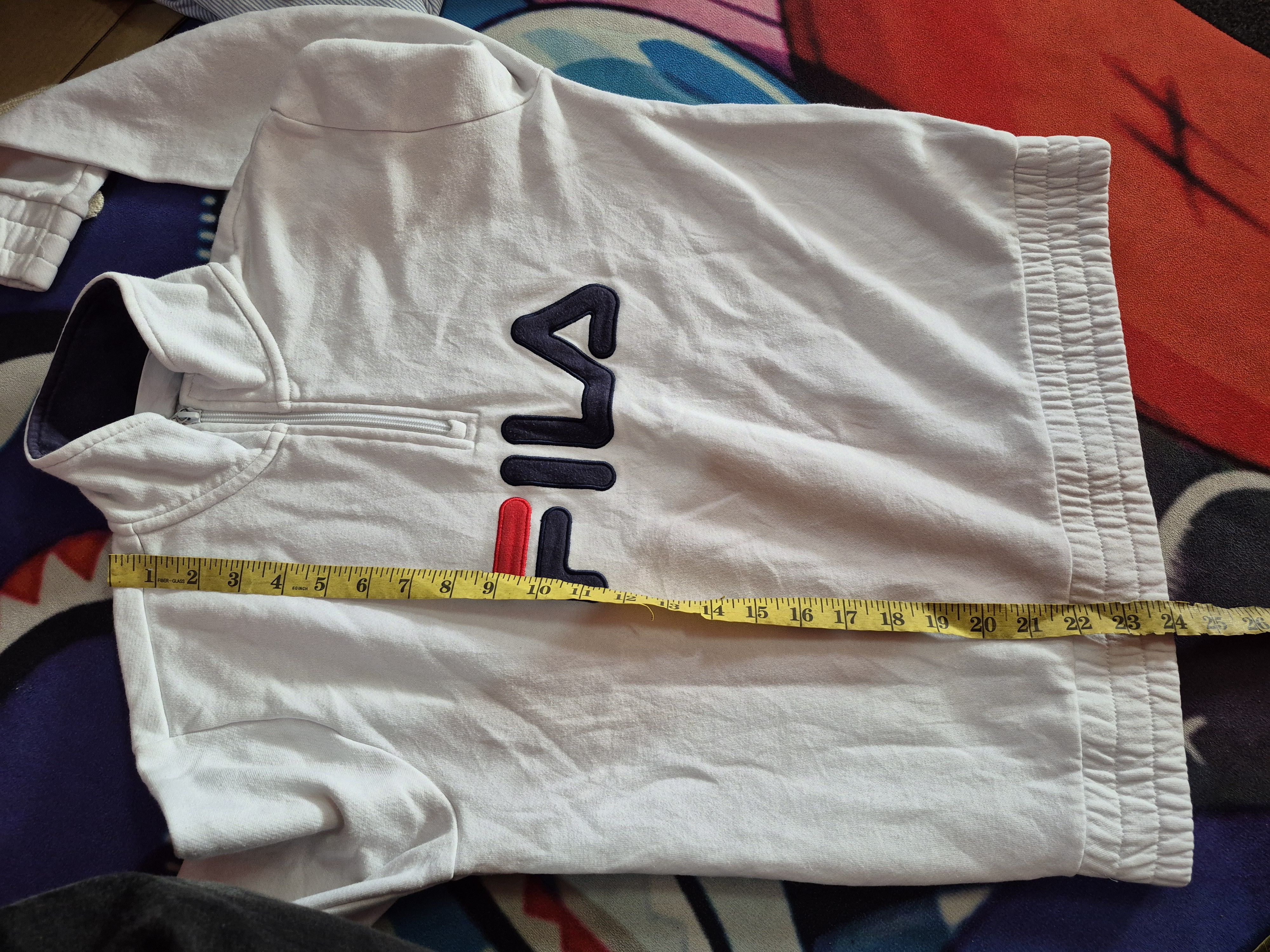 Fila 🔥 Fila Big Logo Spellout Half Zipper Sweater Sweatshirt Size US S / EU 44-46 / 1 - 13 Thumbnail