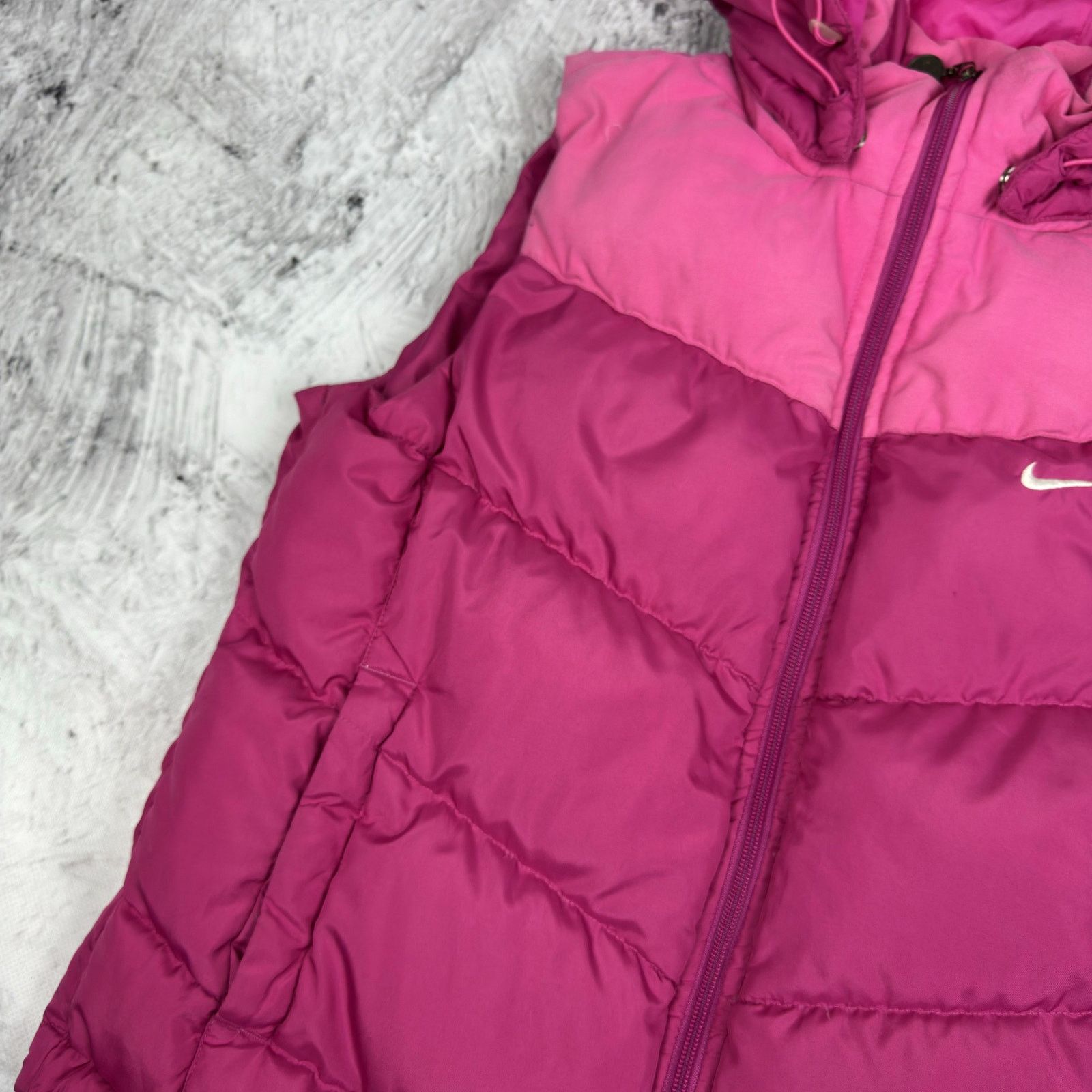 Nike Nike Women's Pink Hooded Outdoor Full Zip Puffer Vest Medium Size M / US 6-8 / IT 42-44 - 6 Thumbnail