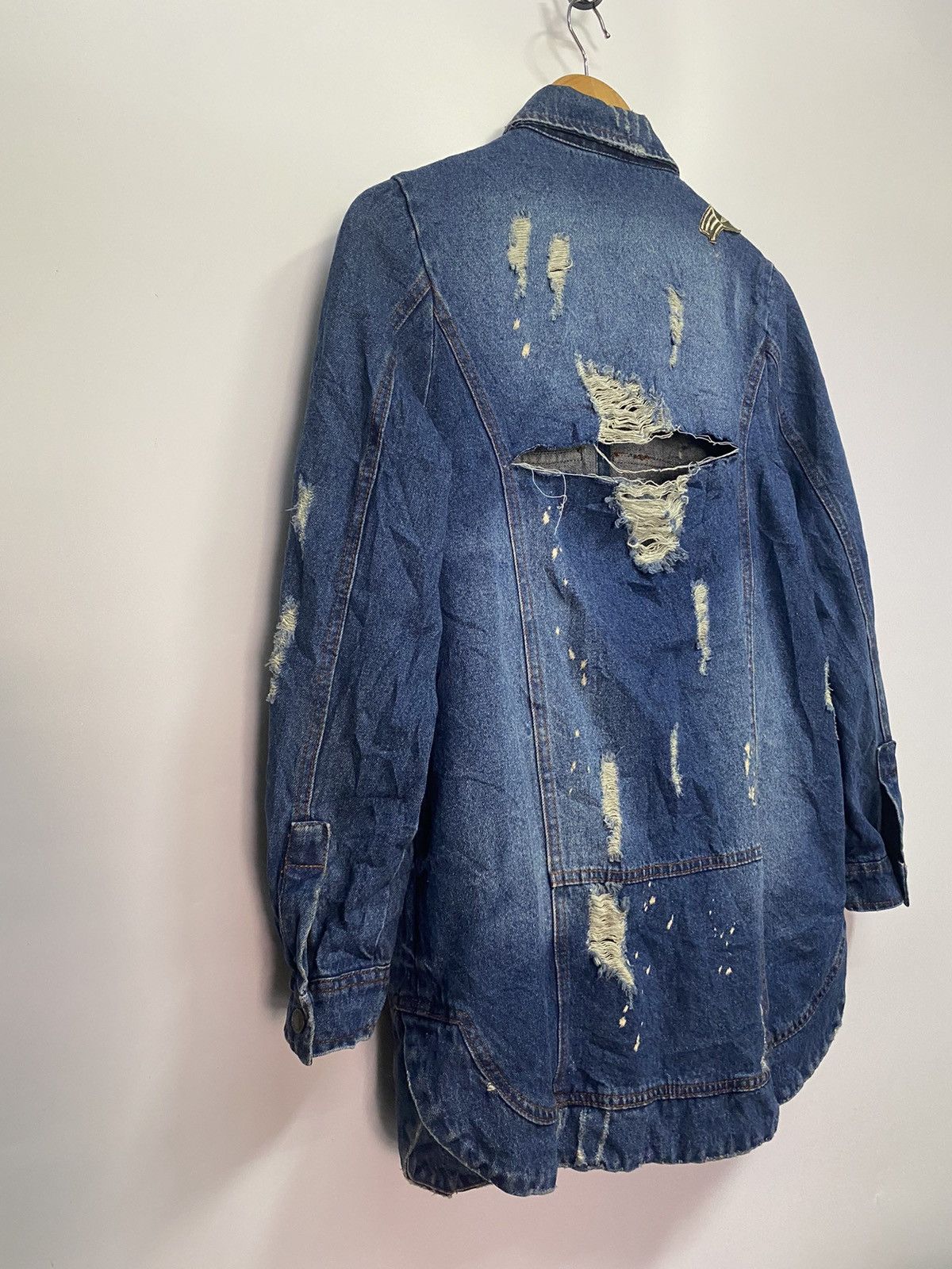 Japanese Brand Japanese Button up Denim Jean Shirt Women Fashion Distressed Size M / US 6-8 / IT 42-44 - 6 Thumbnail