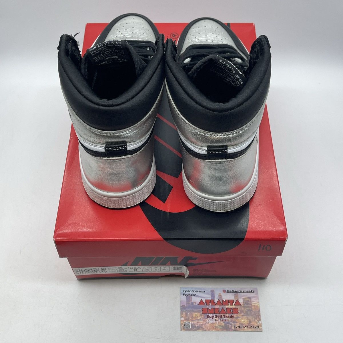 Jordan Brand Air Jordan 1 high silver toe Size US 8 / EU 41 - 6 Thumbnail