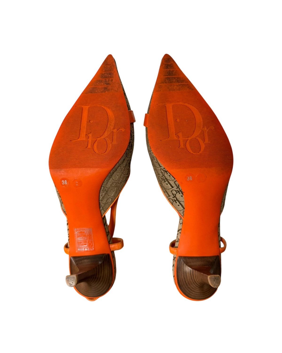 Dior CHRISTIAN DIOR 2005 Trotter Slingback Pumps with Logo Plate Size US 8 / IT 38 - 3 Thumbnail