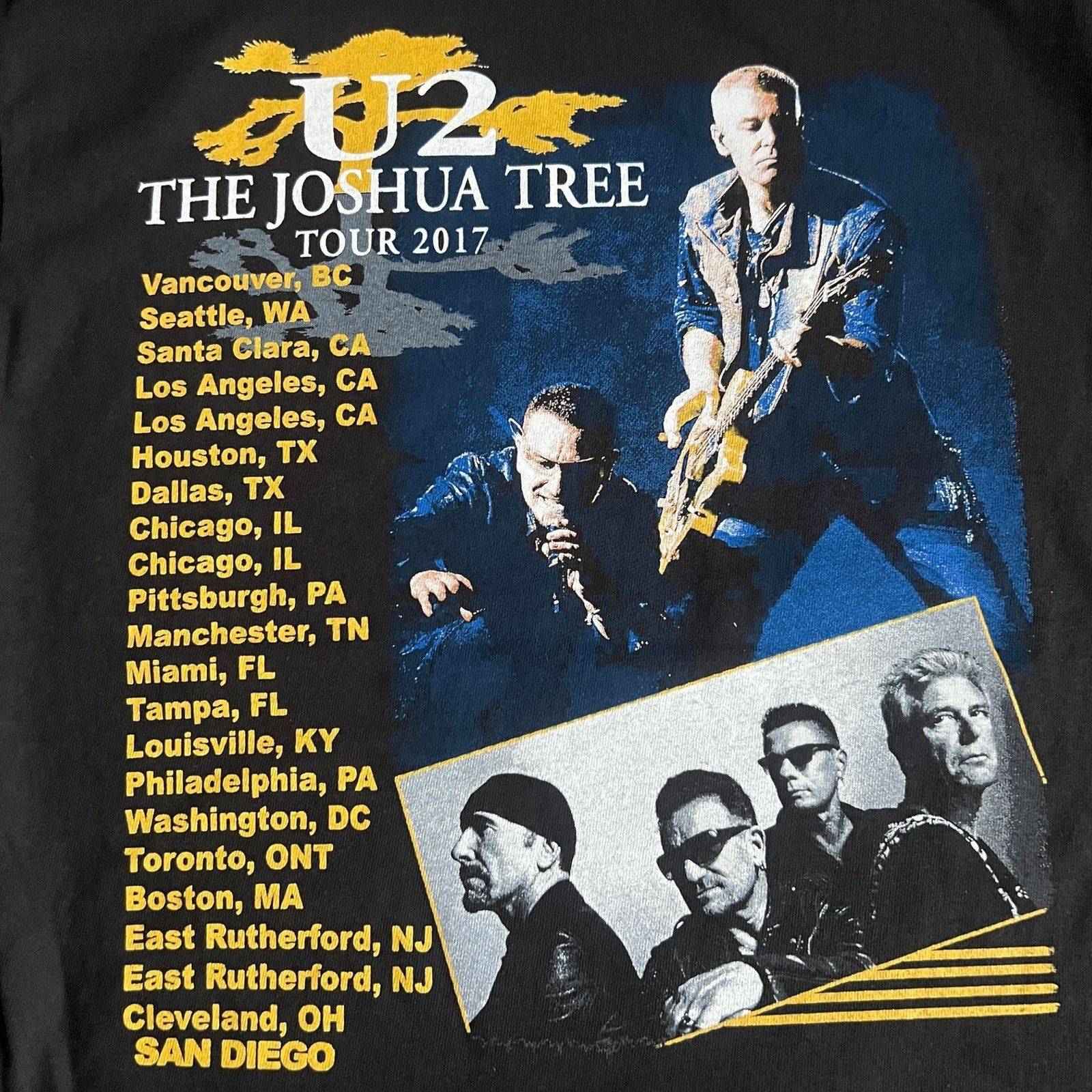Delta U2 - The Joshua Tree Tour 2017 Black T-Shirt Size Medium Size US M / EU 48-50 / 2 - 5 Thumbnail