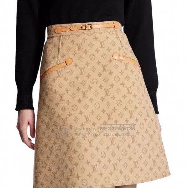 Louis Vuitton Louis Vuitton Full-print woolen skirt Size 37" - 7 Thumbnail