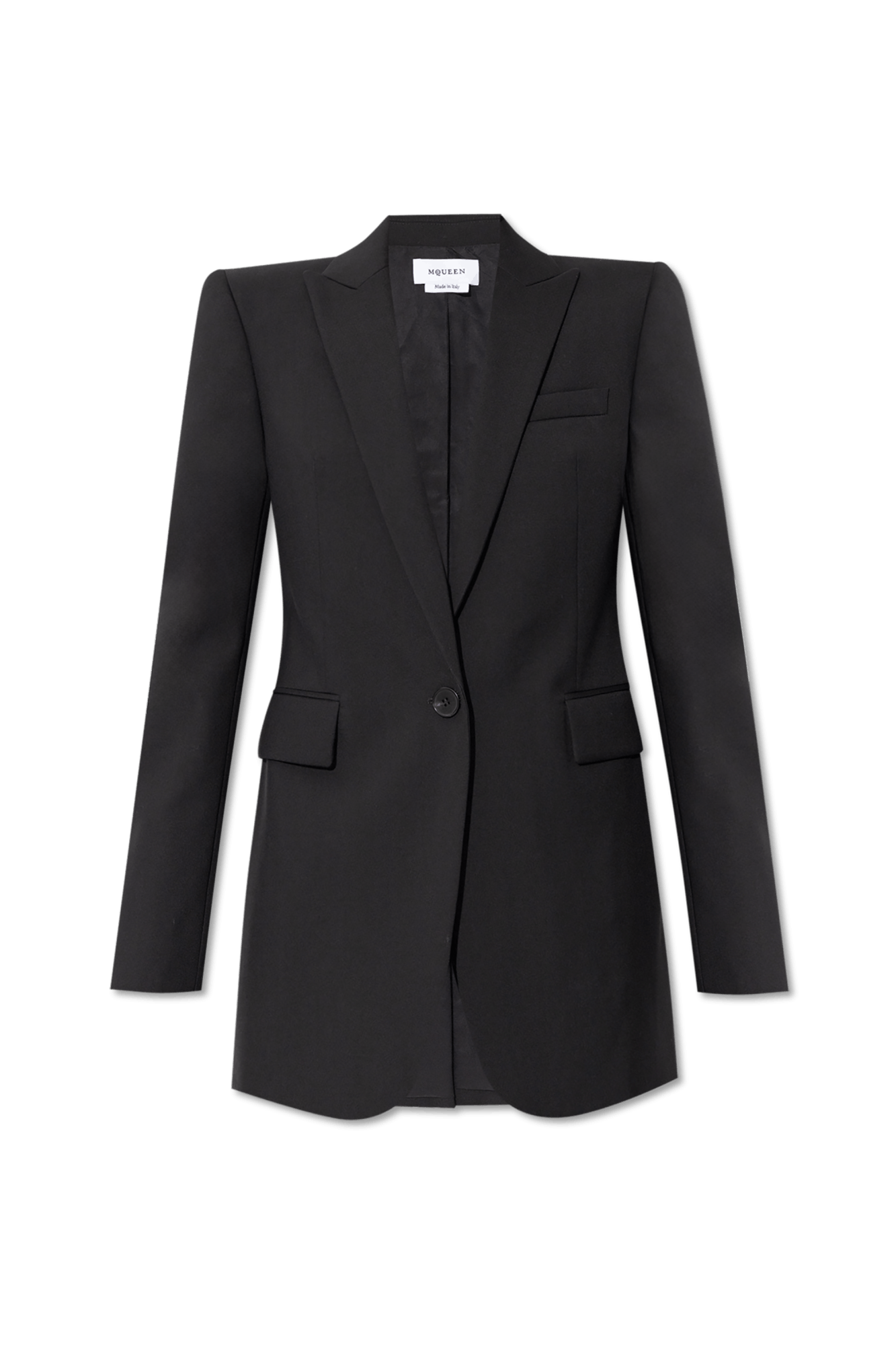 Alexander McQueen o1s22i1n1024 Gabardine Jacket in Black Size S / US 4 / IT 40 - 1 Thumbnail