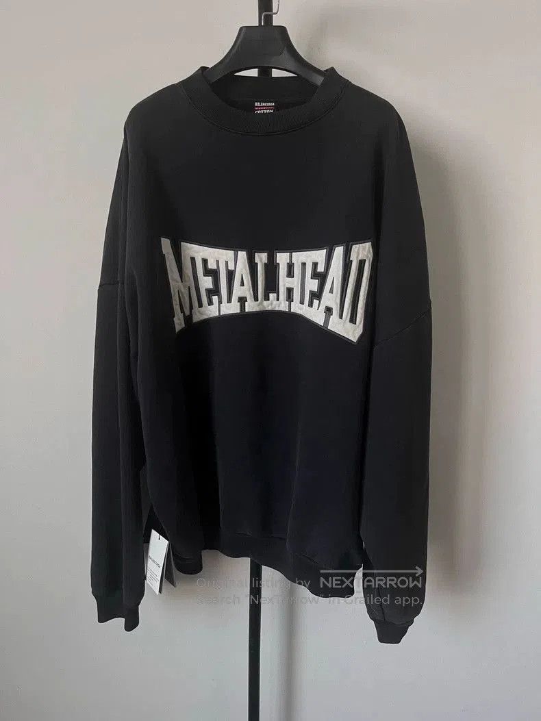 Balenciaga Balenciaga 25ss Metalhead Patch Sweatshirt. Size US S / EU 44-46 / 1 - 1 Thumbnail