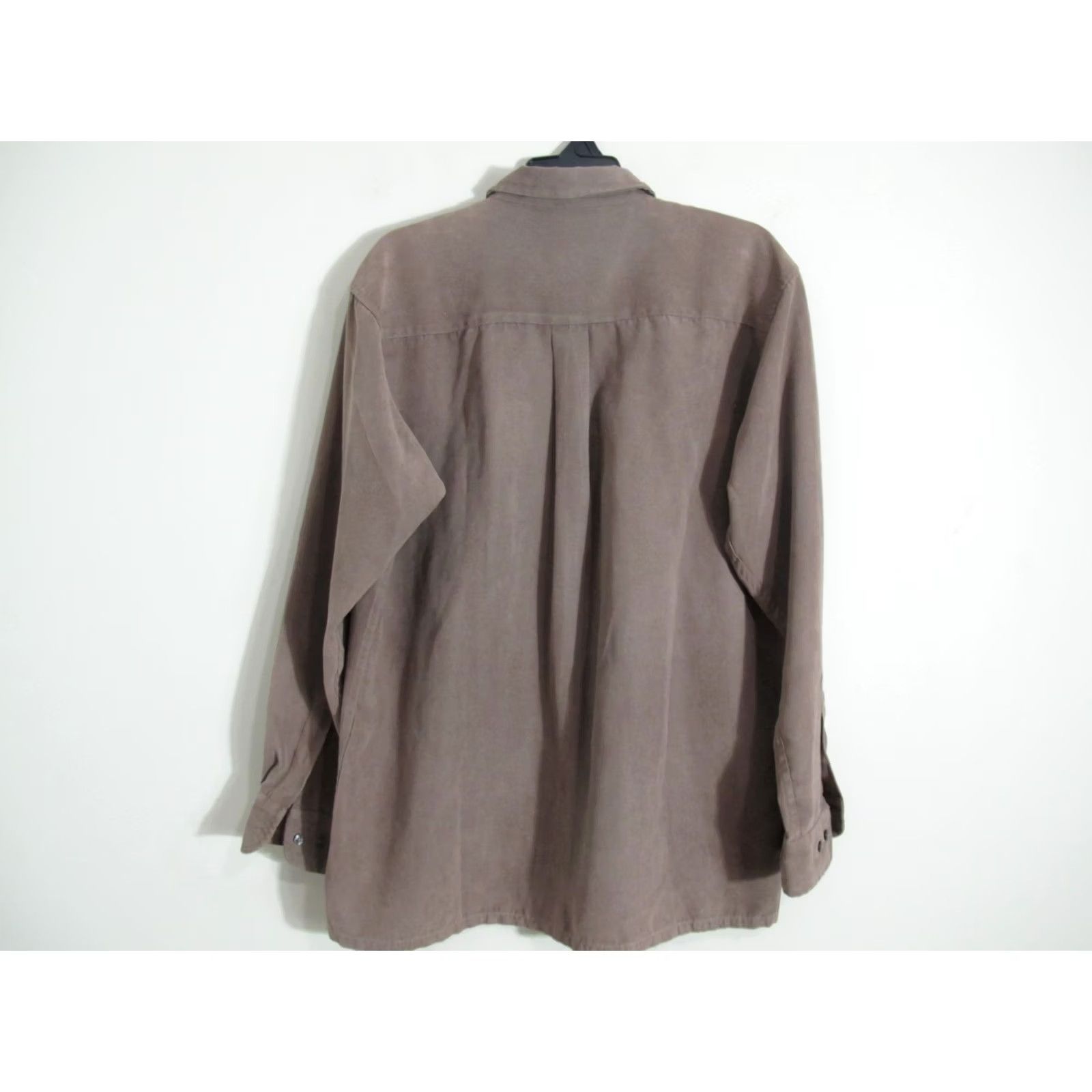 Marcs Marc Edwards Button-Up Shirt Men L Brown 100% Polyester Long Sleeve Pocket Plaid Casual Vintage-style No Size US L / EU 52-54 / 3 - 4 Thumbnail