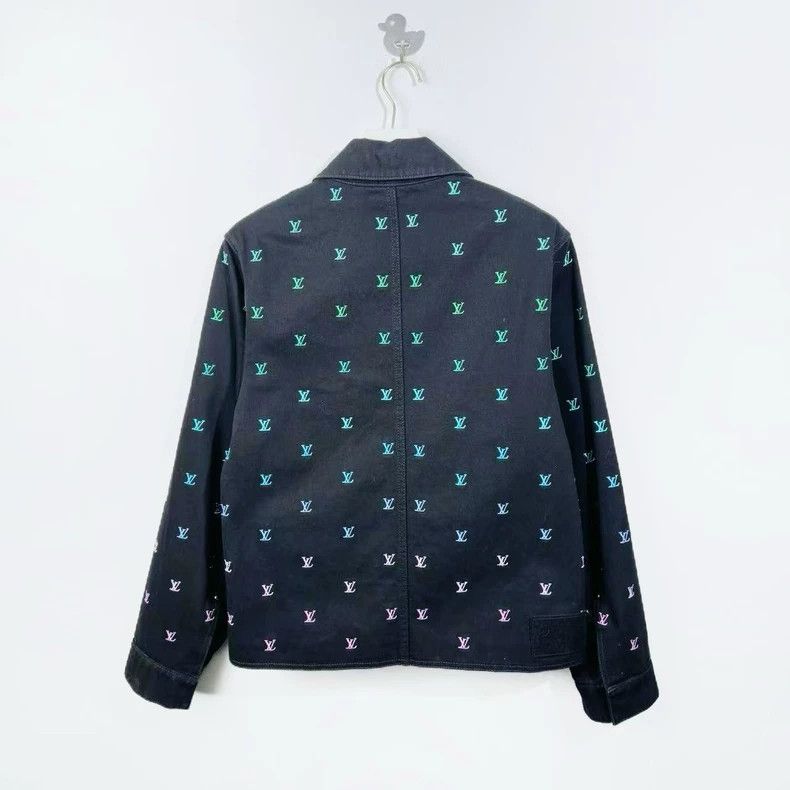 Louis Vuitton Louis Vuitton 25 New Embroidered Full Logo Denim Jacket Size US S / EU 44-46 / 1 - 2 Thumbnail