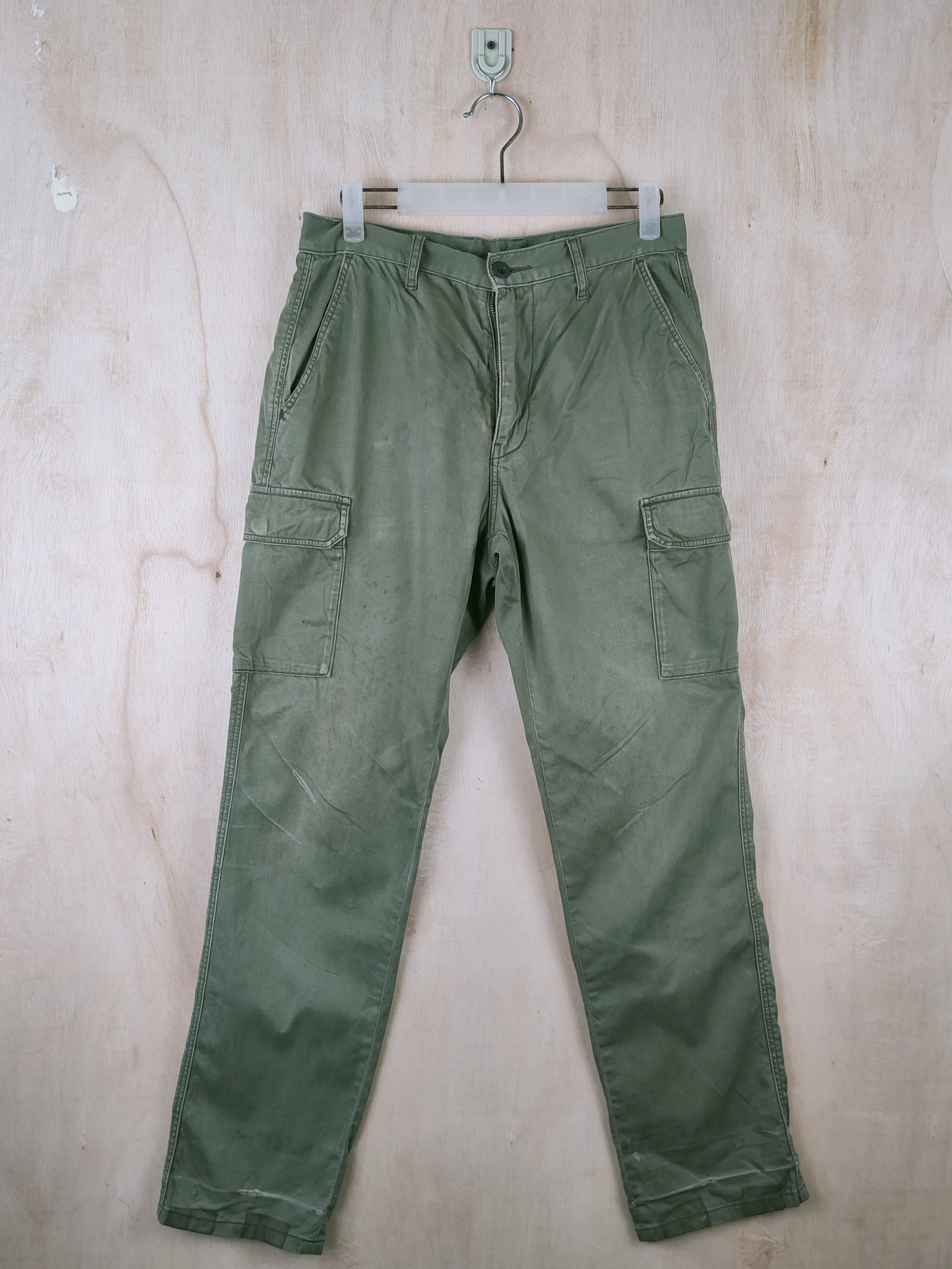 Japanese Brand Japanese Brand Green Multipocket Tactical Cargo Pants #S2485 Size US 29 - 1 Thumbnail