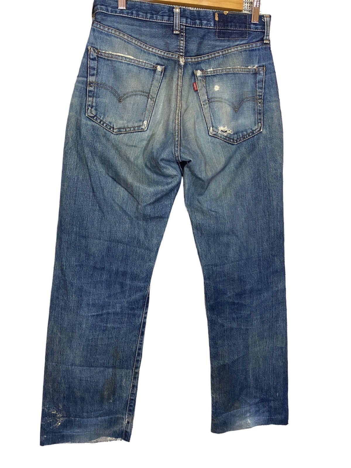 Levi's ‼️VINTAGE LEVIS BIG E 551zxx SELVEDGE DENIM DISTROY‼️ Size US 32 / EU 48 - 3 Thumbnail
