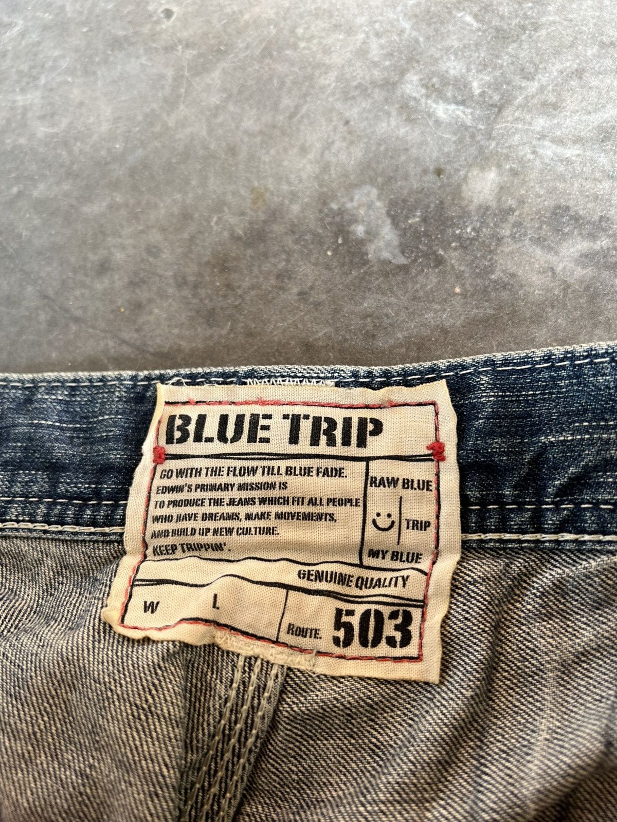 Edwin 💥Flare💥Edwin 503 Blue Trip Backle Back Jean Size US 30 / EU 46 - 23 Thumbnail