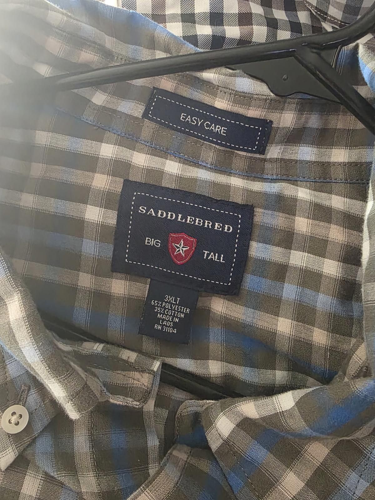 Saddlebred Saddlebred Men's Plaid Button Down Long Sleeve Shirt 3XLT Size US XXL / EU 58 / 5 - 6 Thumbnail