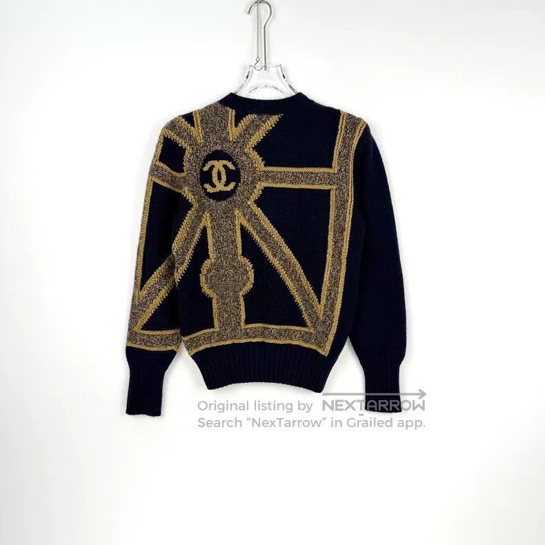 Chanel Chanel Castle series gold thread knitted pattern cashmere Size XS / US 0-2 / IT 36-38 - 4 Thumbnail