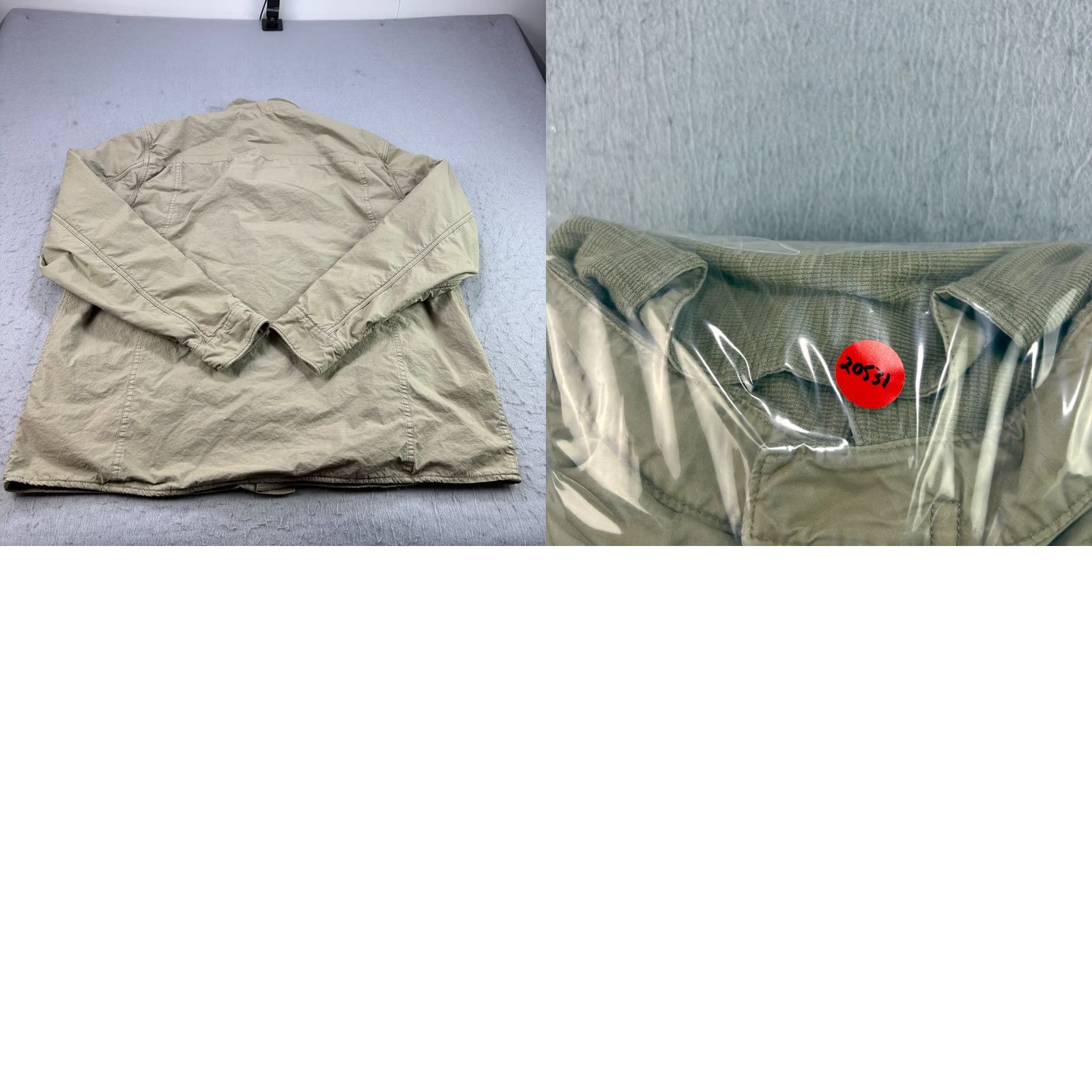Carbon Carbon Jacket Mens XL Beige Full Zip Pockets Bomber Coat Casual Jacket Size US XL / EU 56 / 4 - 8 Thumbnail
