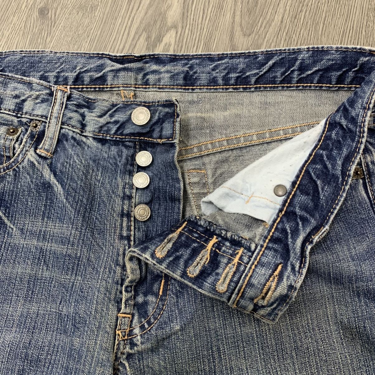 Takeo Kikuchi 🇯🇵Vintage'90s TAKEO KIKUCHI Distressed Patchwork Pant🇯🇵 Size US 35 - 5 Thumbnail