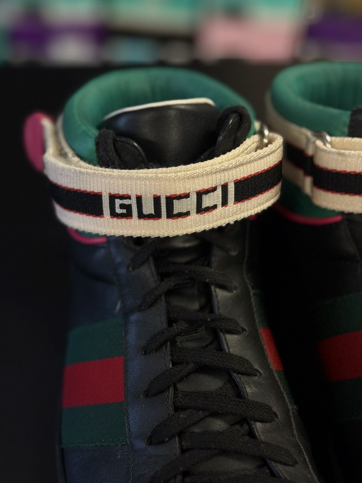 Gucci Gucci Mid Top Sneaker W Strap Size 8G/8.5US Size US 8.5 / EU 41-42 - 13 Thumbnail