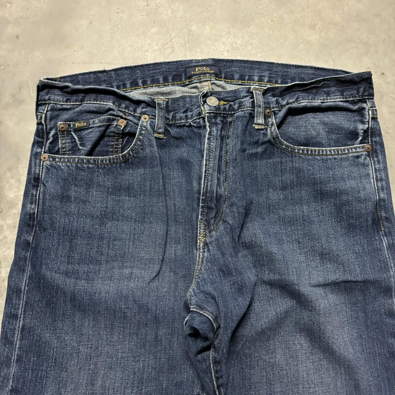 Polo Ralph Lauren × Vintage Crazy Y2K/2000s Grunge Polo Ralph Lauren Dark Wash Denim Jeans! Size US 36 / EU 52 - 5 Thumbnail