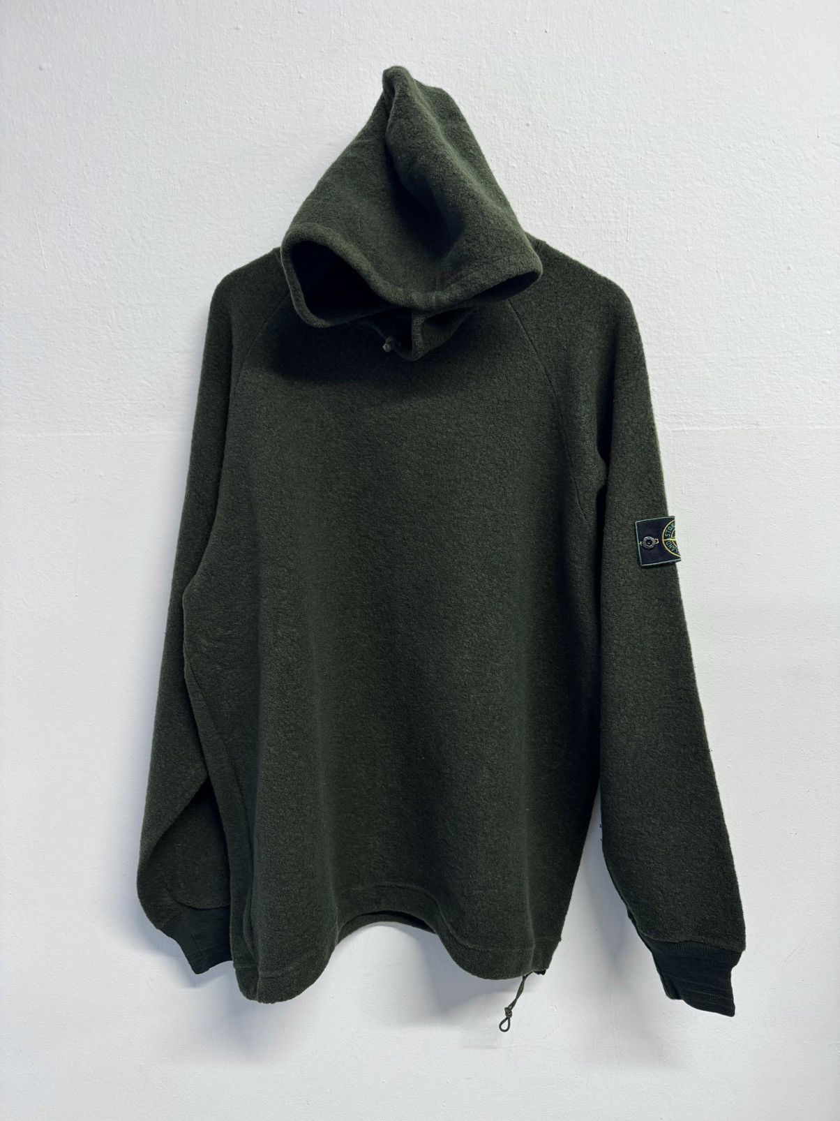 Stone Island Stone Island Wool Hoodie 90s Green Edge Patch Size US XL / EU 56 / 4 - 1 Thumbnail