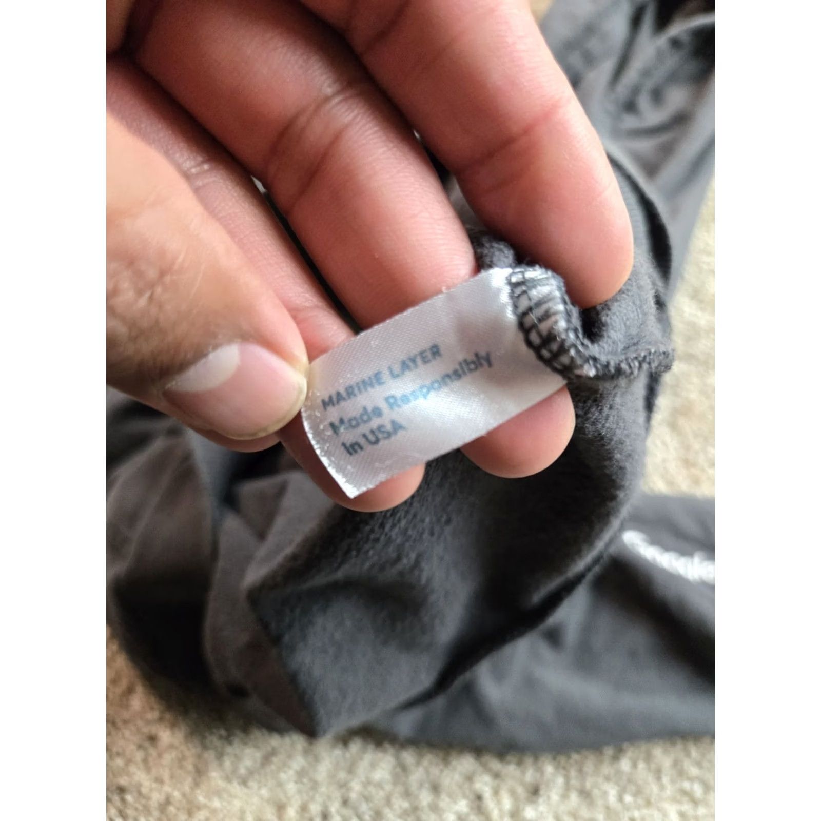 Marine Layer Marine Layer Hoodie Mens Medium Gray Long Sleeve Full Zip Logo Embroidered All Seasons Cotton Blend Vintage: No Size US M / EU 48-50 / 2 - 7 Thumbnail