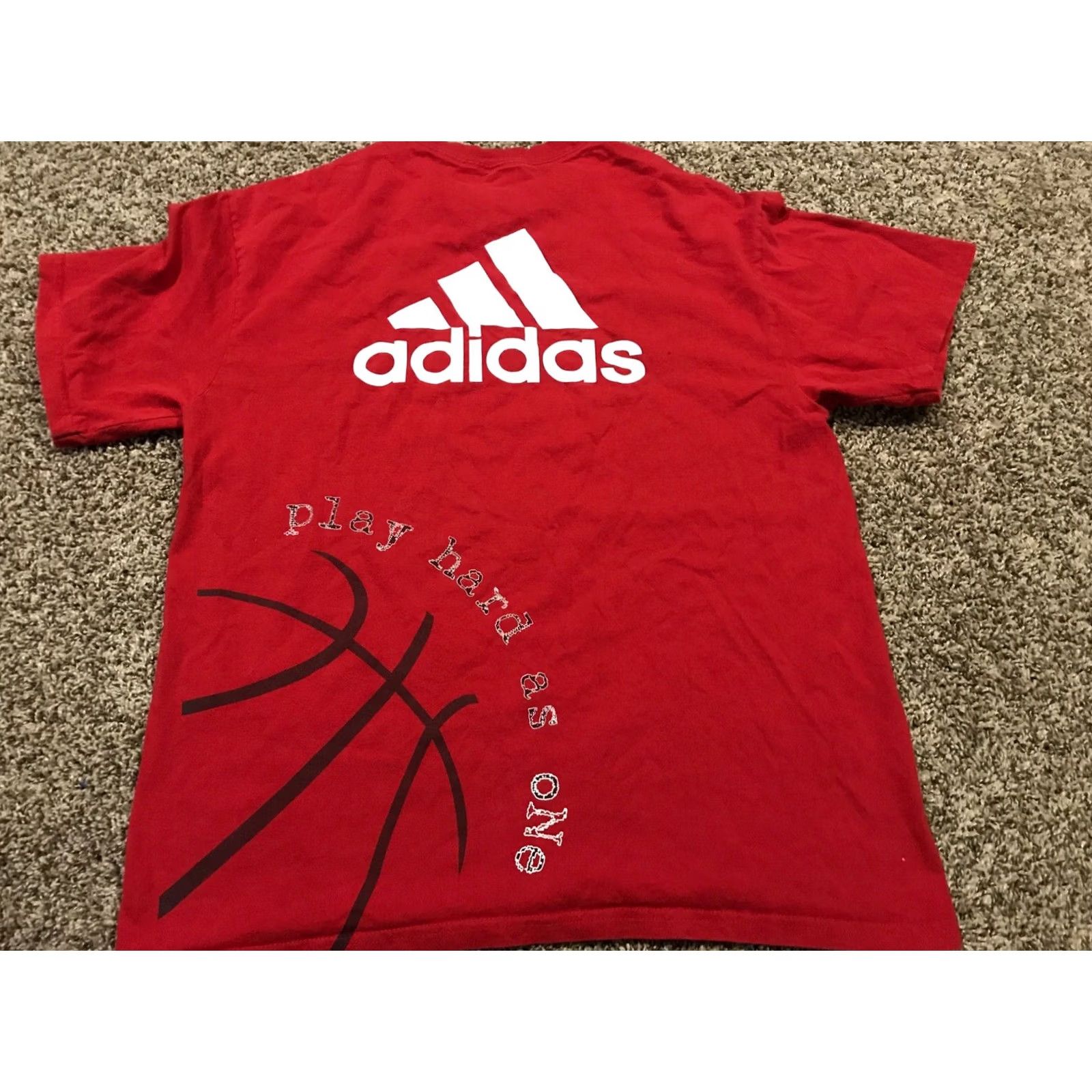Adidas Adidas Mens M Red T Shirt Red Zone Basketball A16 Shirt Shortsleeve Crew Neck Cotton Knit Logo Regular Mens Size US M / EU 48-50 / 2 - 3 Thumbnail
